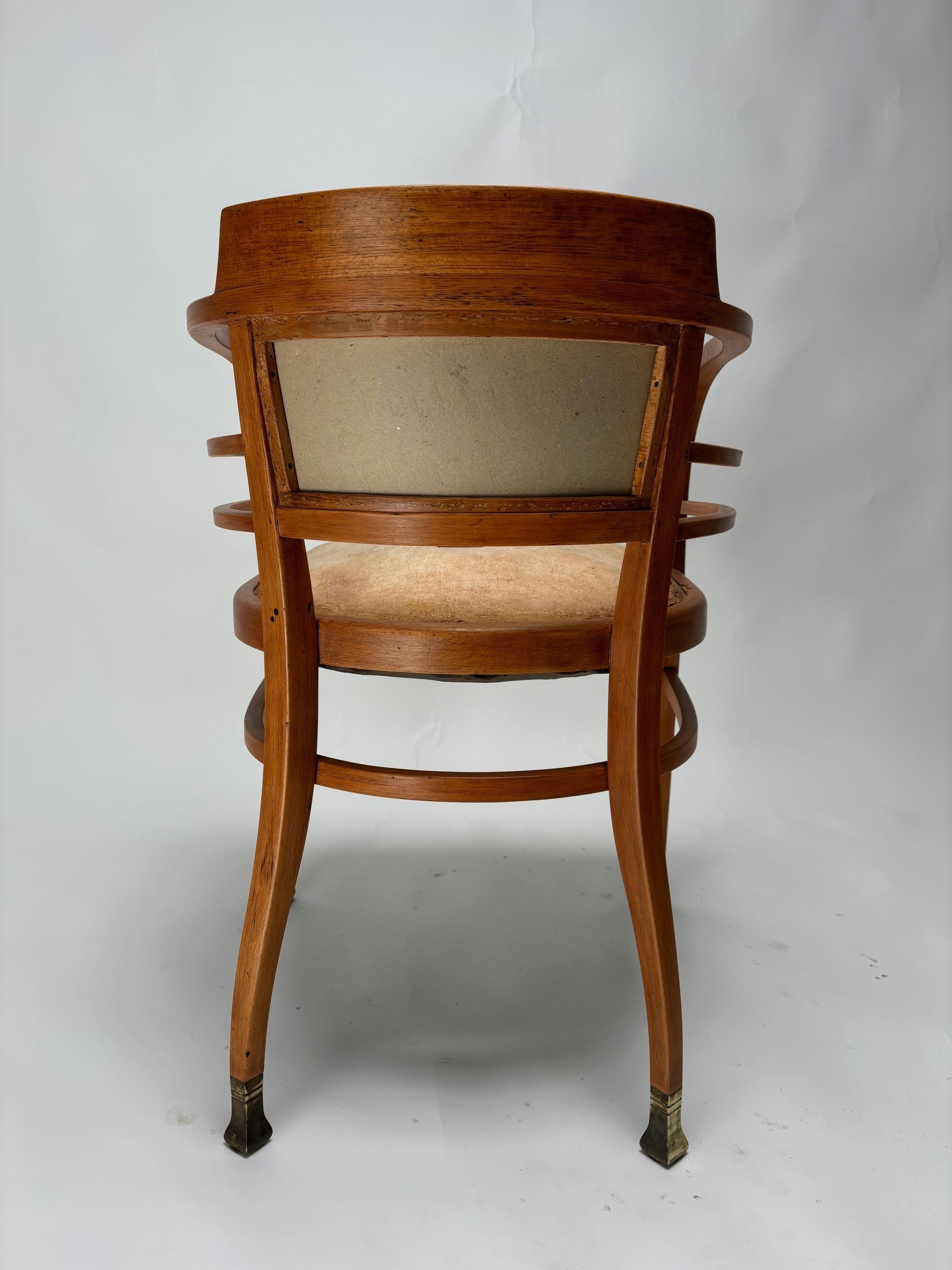 Sécession viennoise Ensemble de 4 fauteuils de Josef Maria Olbrich pour Thonet, Autriche, 1910 en vente