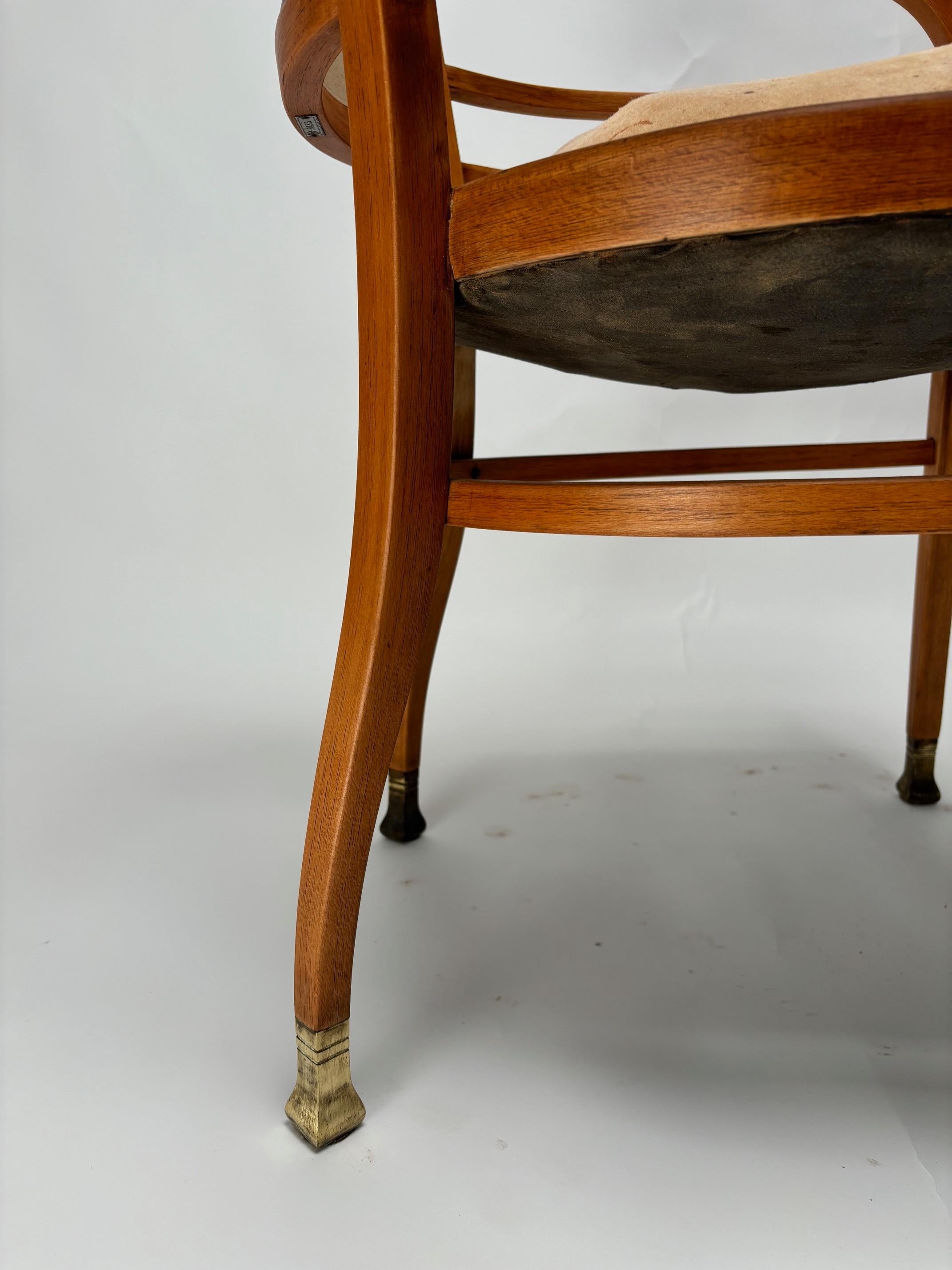 Début du 20ème siècle Ensemble de 4 fauteuils de Josef Maria Olbrich pour Thonet, Autriche, 1910 en vente