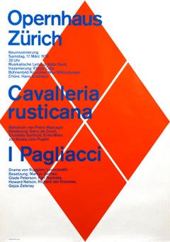 ""Opernhaus Zürich - Cavalleria Rusticana"" Original Vintage- Opernplakat