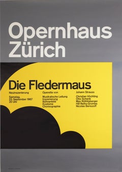 "Opernhaus Zurich -  Die Fledermaus (The Bat)" Opera Original Vintage Poster