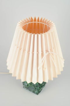 Josef Schott, Czech art glass designer. Table lamp in molded glass, 1970s.