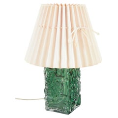 Josef Schott, Czech art glass designer. Table lamp in molded glass, 1970s.