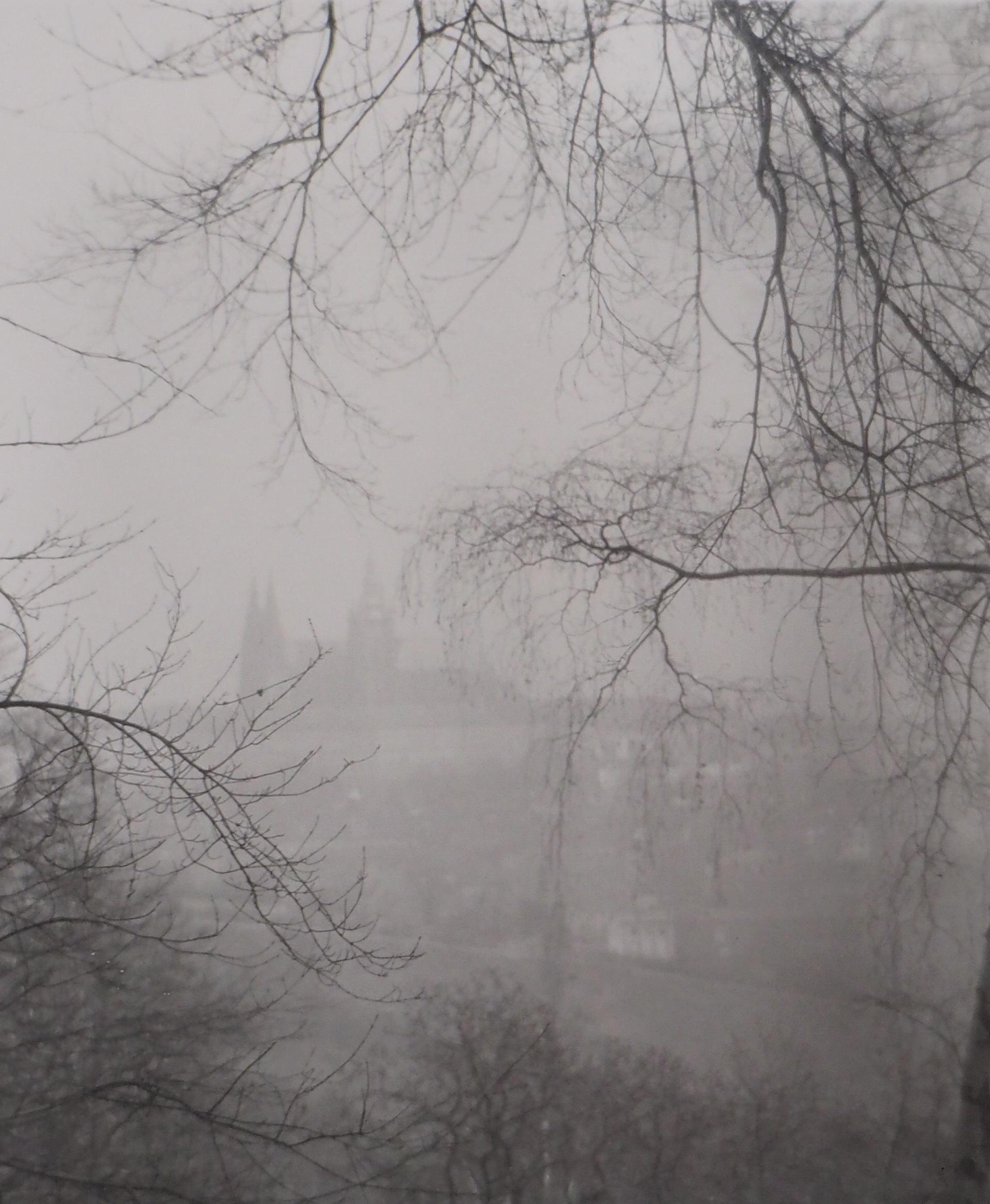 Josef Sudek
Prague Castle in the Fog, 1972

Original gelatin silver print
Hand signed in pencil in the lower right corner (see picture)
29.7 x 23.7 cm (c. 11.4 x 9 in)
Dated on the back (see picture)

Authenticated by the collection stamp on the