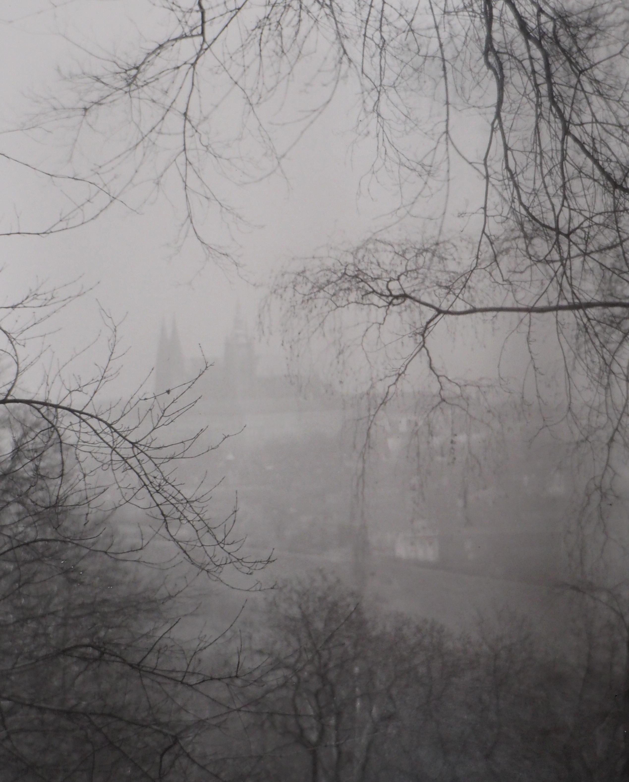 Prague Castle in the Fog - Original Hand Signed Gelatin Silver Photograph, 1972 1