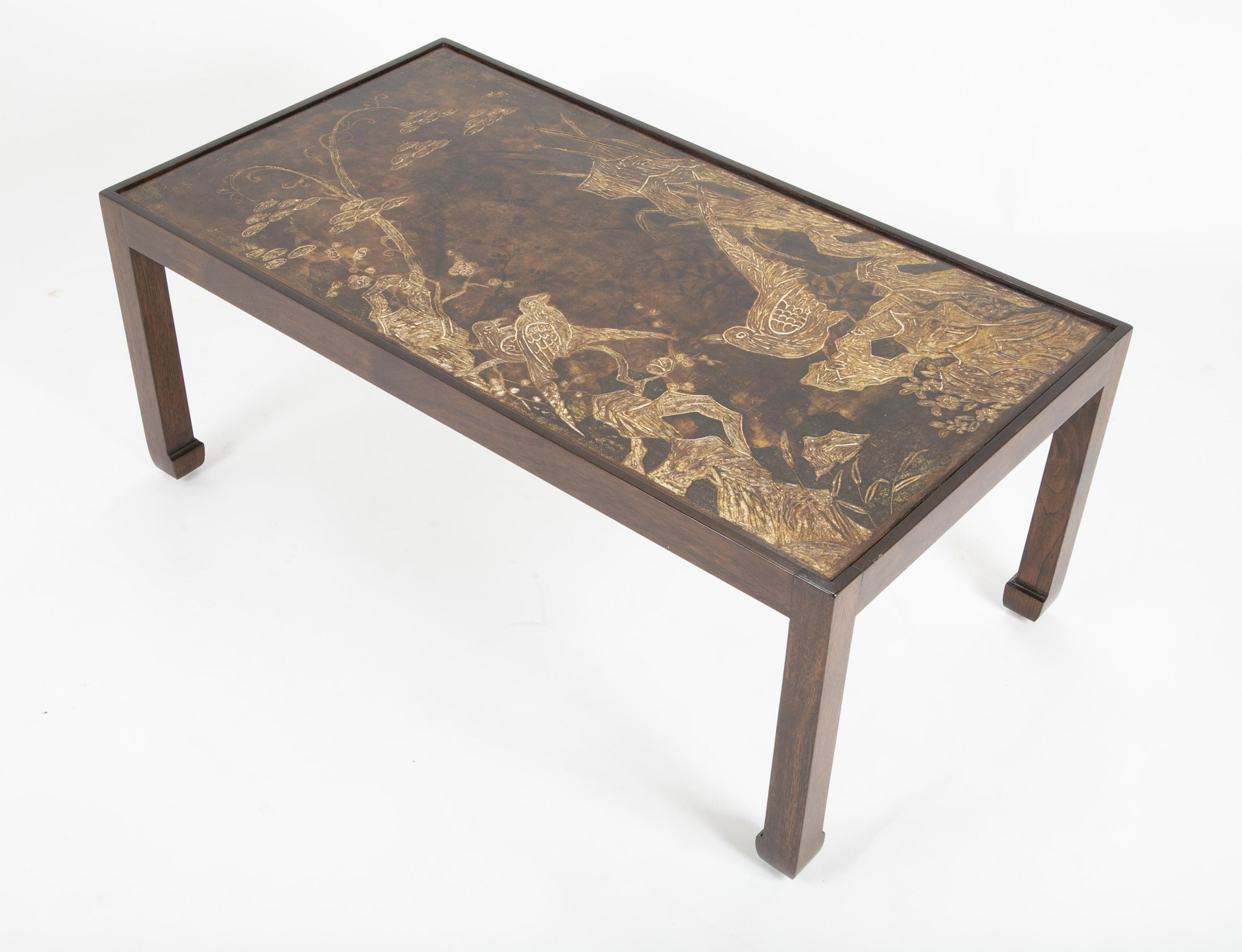 A chinoiserie modern lacquered coffee table by Josef Weilhammer.
