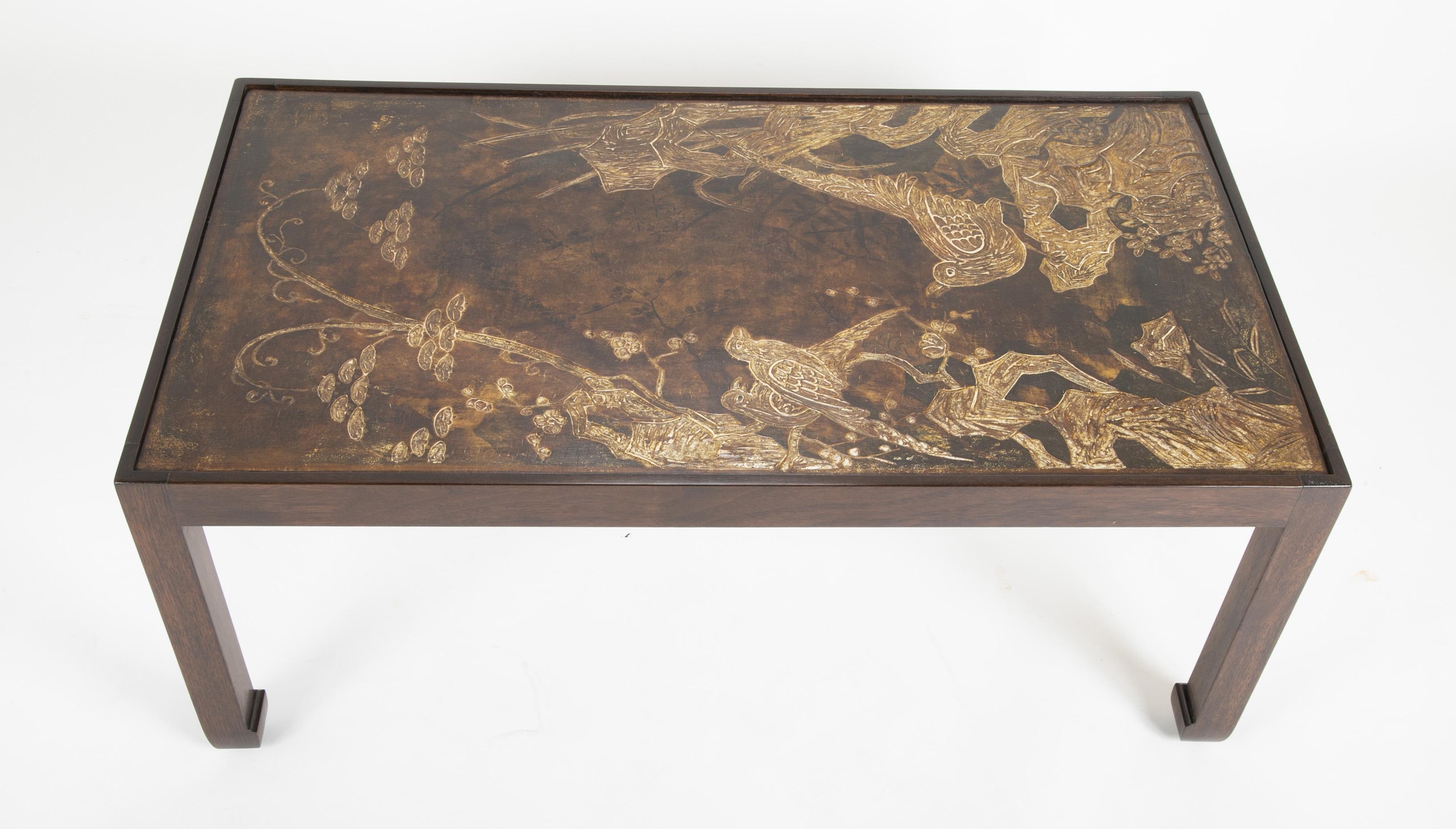 Josef Weilhammer Chinoiserie Modern Lacquered Coffee Table In Good Condition In Stamford, CT