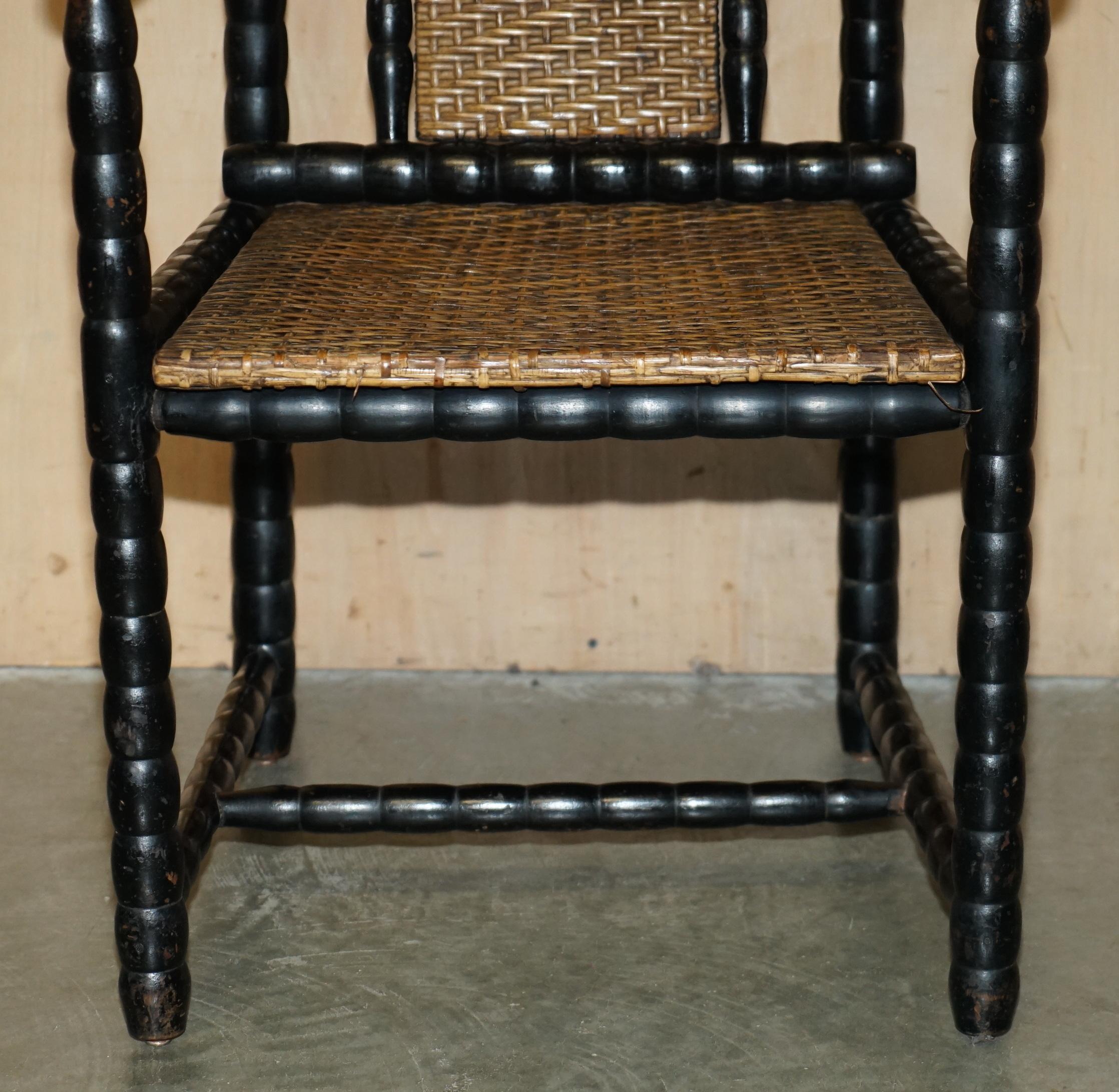 JOSEF ZOTTI POLTRONA JUGENDSTIL SILLÓN DE MADERA DE ÁRBOL EBONIZADO CiRCA 1911 en venta 5