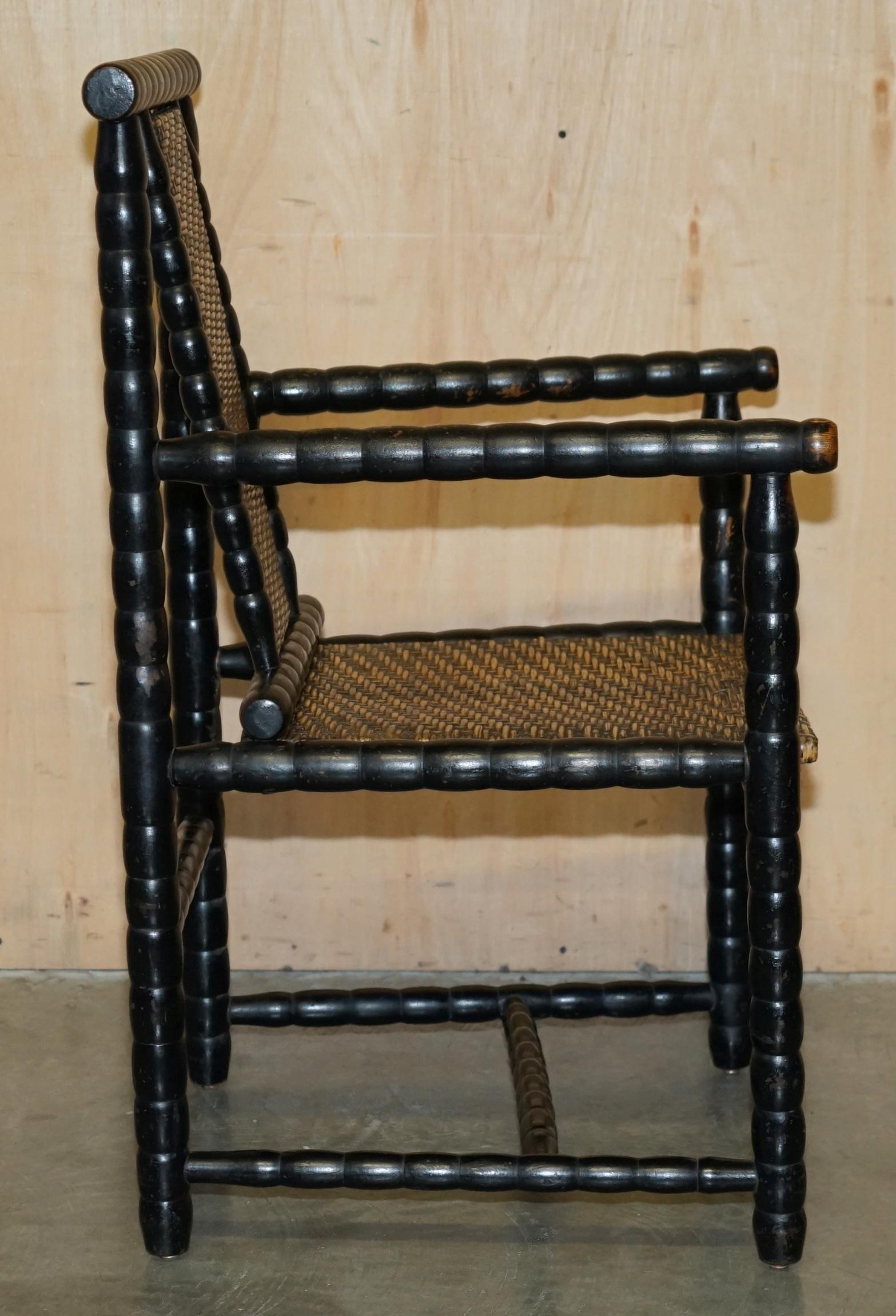JOSEF ZOTTI POLTRONA JUGENDSTIL SILLÓN DE MADERA DE ÁRBOL EBONIZADO CiRCA 1911 en venta 6