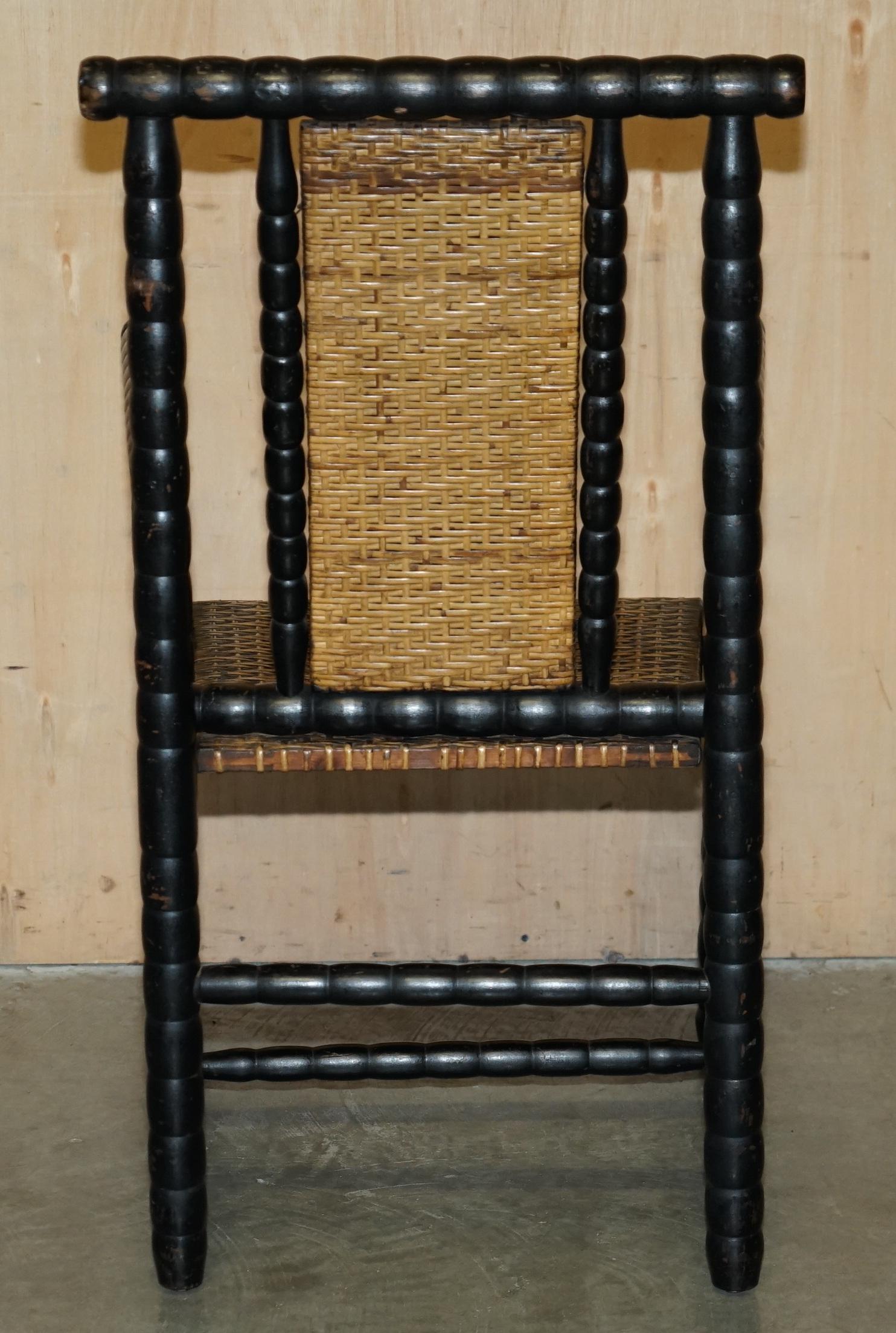JOSEF ZOTTI POLTRONA JUGENDSTIL SILLÓN DE MADERA DE ÁRBOL EBONIZADO CiRCA 1911 en venta 8