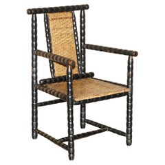 JOSEF ZOTTI POLTRONA JUGENDSTIL CiRCA 1911 EBONISHED MAPLEWOOD ARMCHAIR