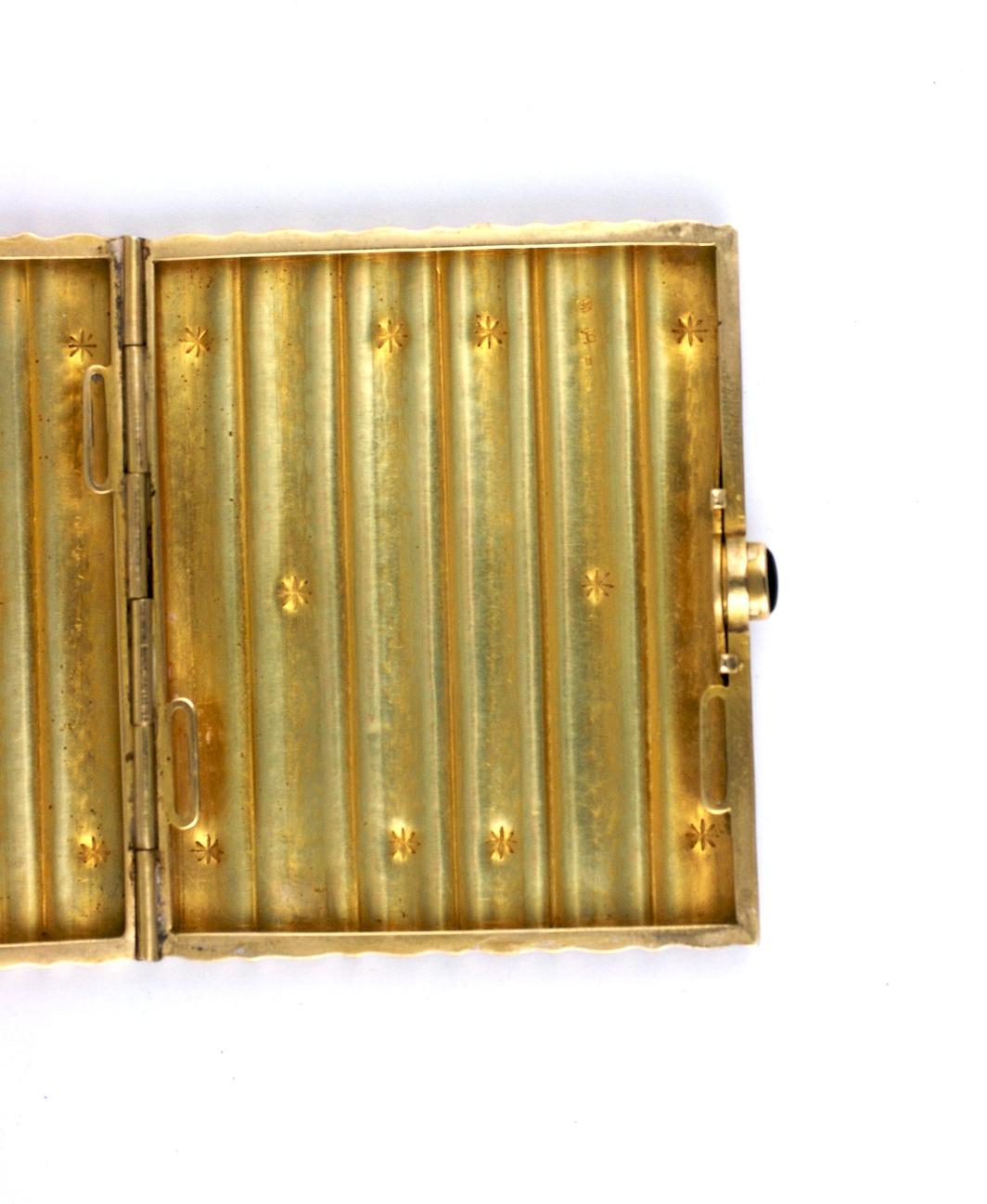Joseff Hoffmann Gold Cigarette Case, Wiener Werkstatte For Sale 1