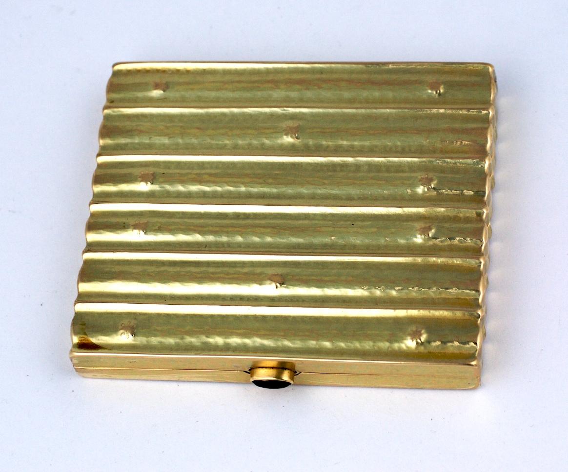 Cabochon Joseff Hoffmann Gold Cigarette Case, Wiener Werkstatte For Sale