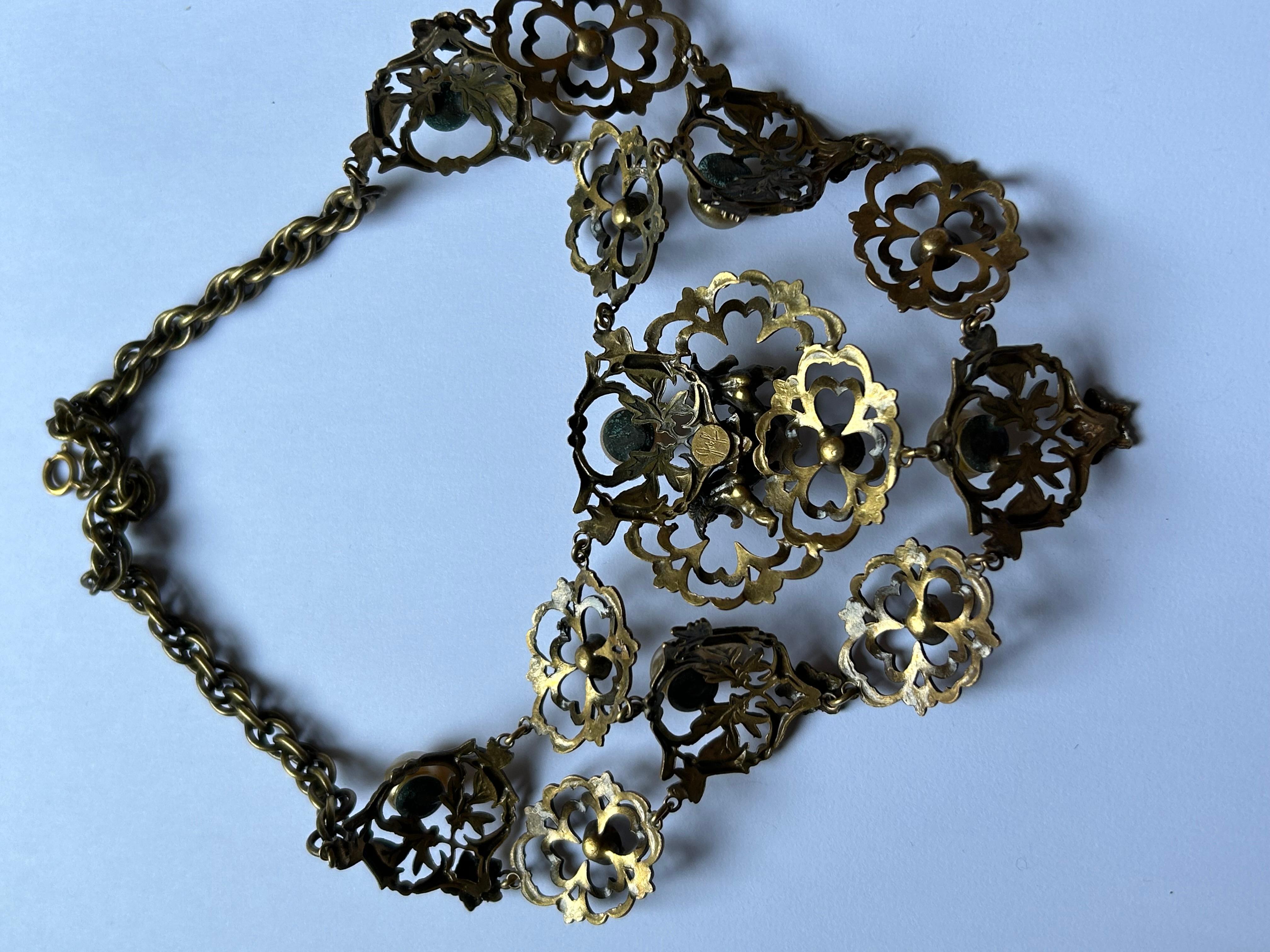Joseff Of Hollywood  Necklace And Bracelet Vintage For Sale 3