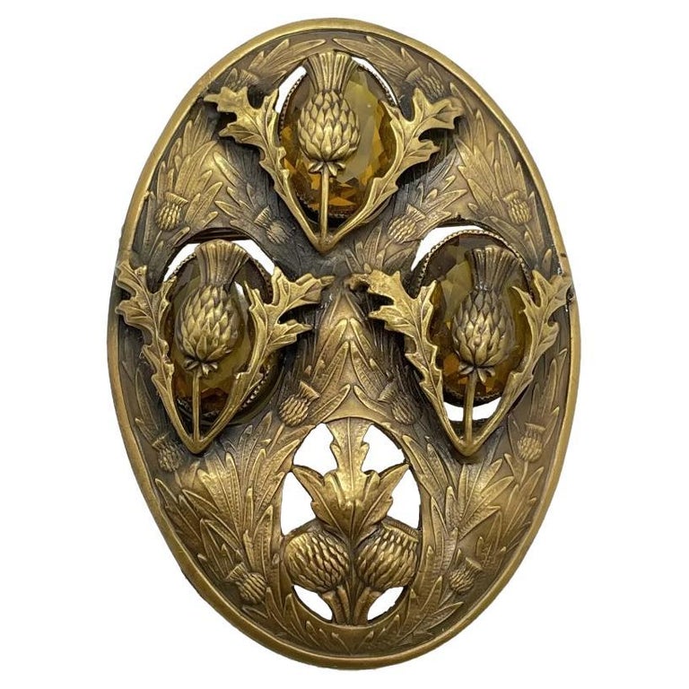 Broche en étain chardon écossais