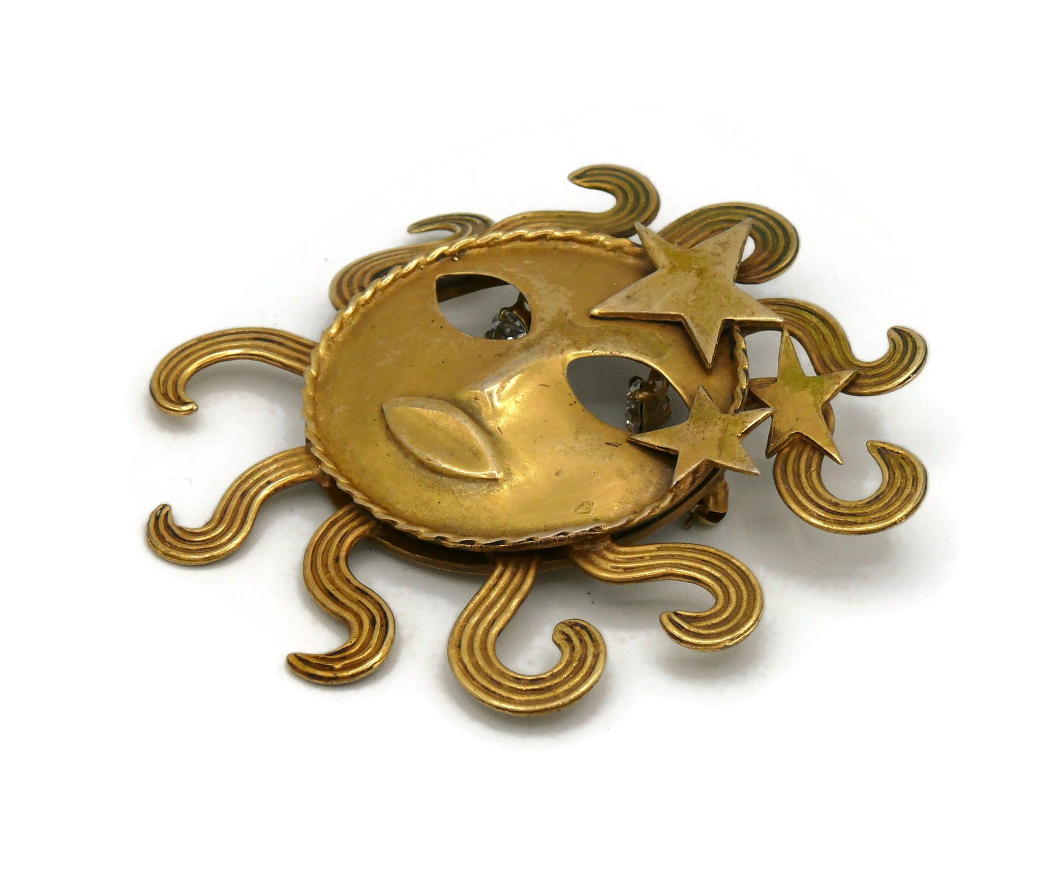 Joseff of Hollywood The Sun God Vintage Brooch 1