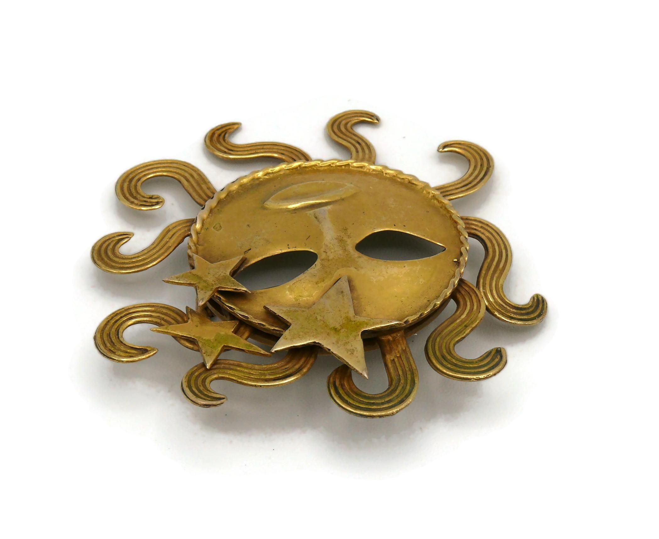 Joseff of Hollywood The Sun God Vintage Brooch 2