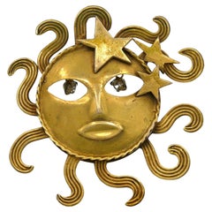 Joseff of Hollywood - Broche vintage « The Sun God »