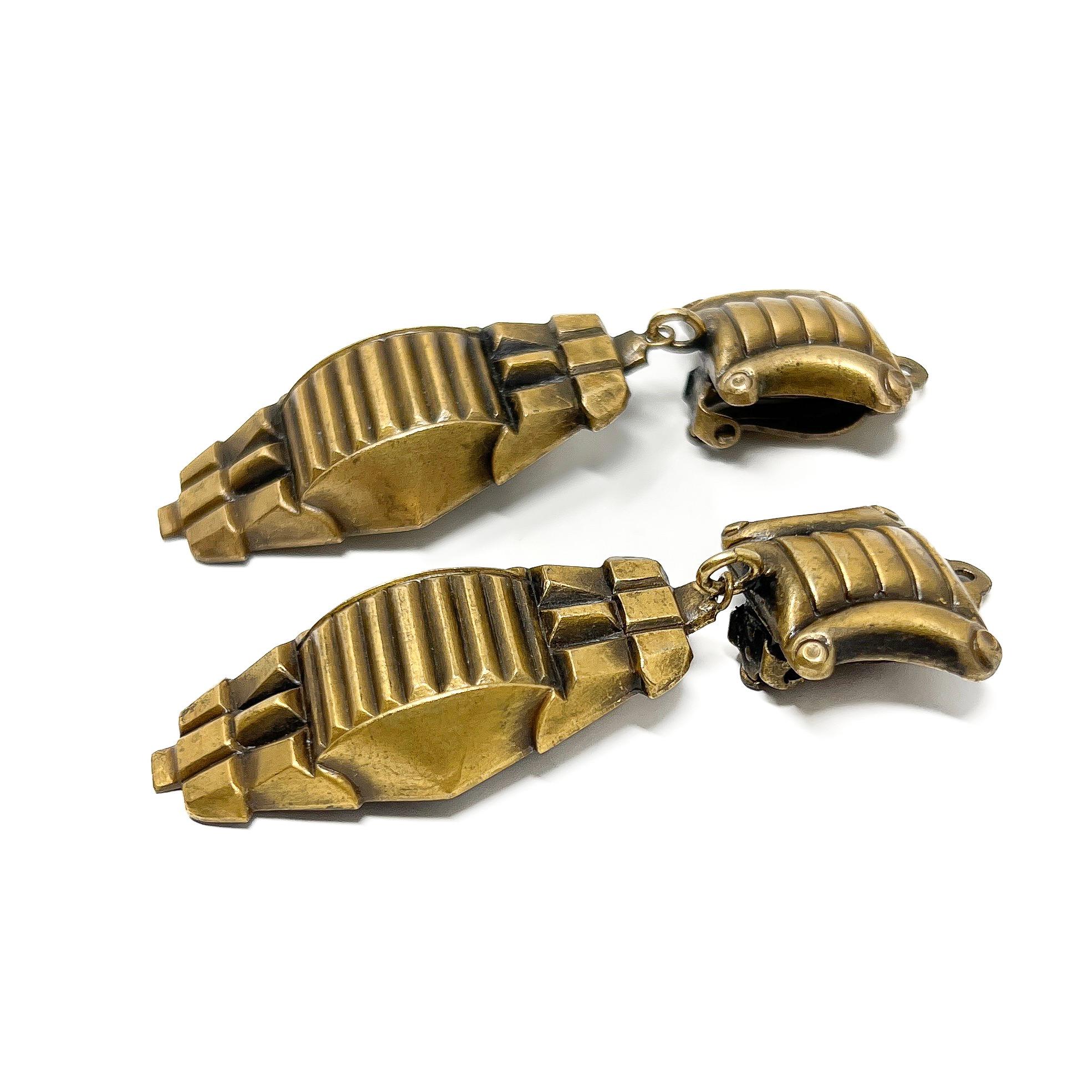 Joseff of Hollywood Vintage Art Deco Inspired Earrings For Sale 3