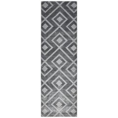 Josefina, Contemporary Modern Handwoven Area Rug, Charcoal