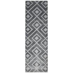 Josefina, Contemporary Modern Handwoven Area Rug, Charcoal