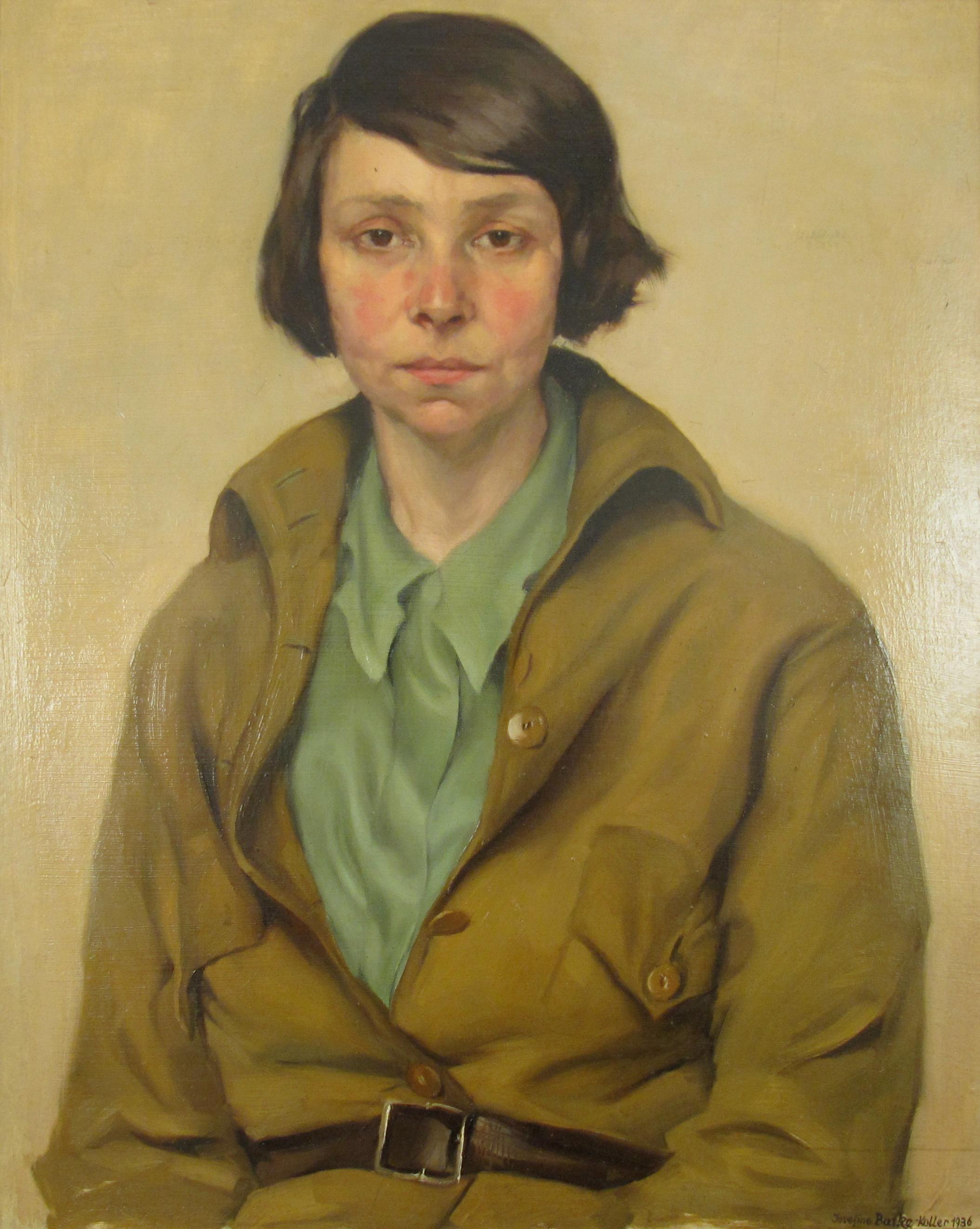 Josefine Batke - Koller (Autrichienne, 1897-1976) peinture à l'huile de Brigade juive 1936 - Naturalisme Painting par Josefine Batke-Koller