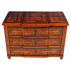 Josefinian Model Chest of Drawers with Fine Marquetry, Vienna, ca 1770
