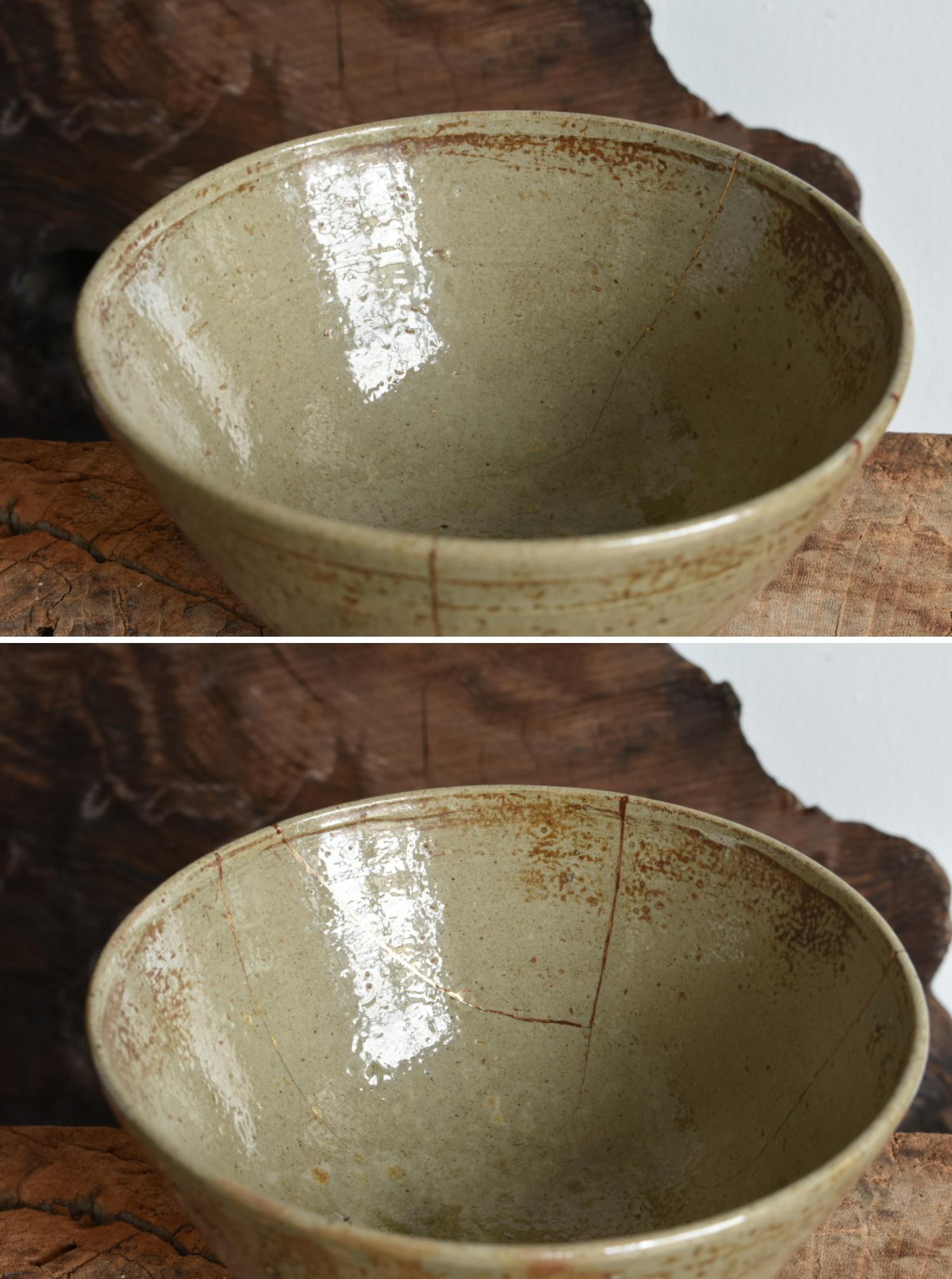 Joseon Dynasty Antique Tea Bowl/1600s/Beautiful Kintsugi Bowl/Wabisabi Pottery 1