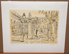 Litografia sobre papel - A las puertas del parque - Tiraje: 1/250