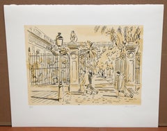 Litografia sobre papel - A las puertas del parque - Tiraje: 8/250