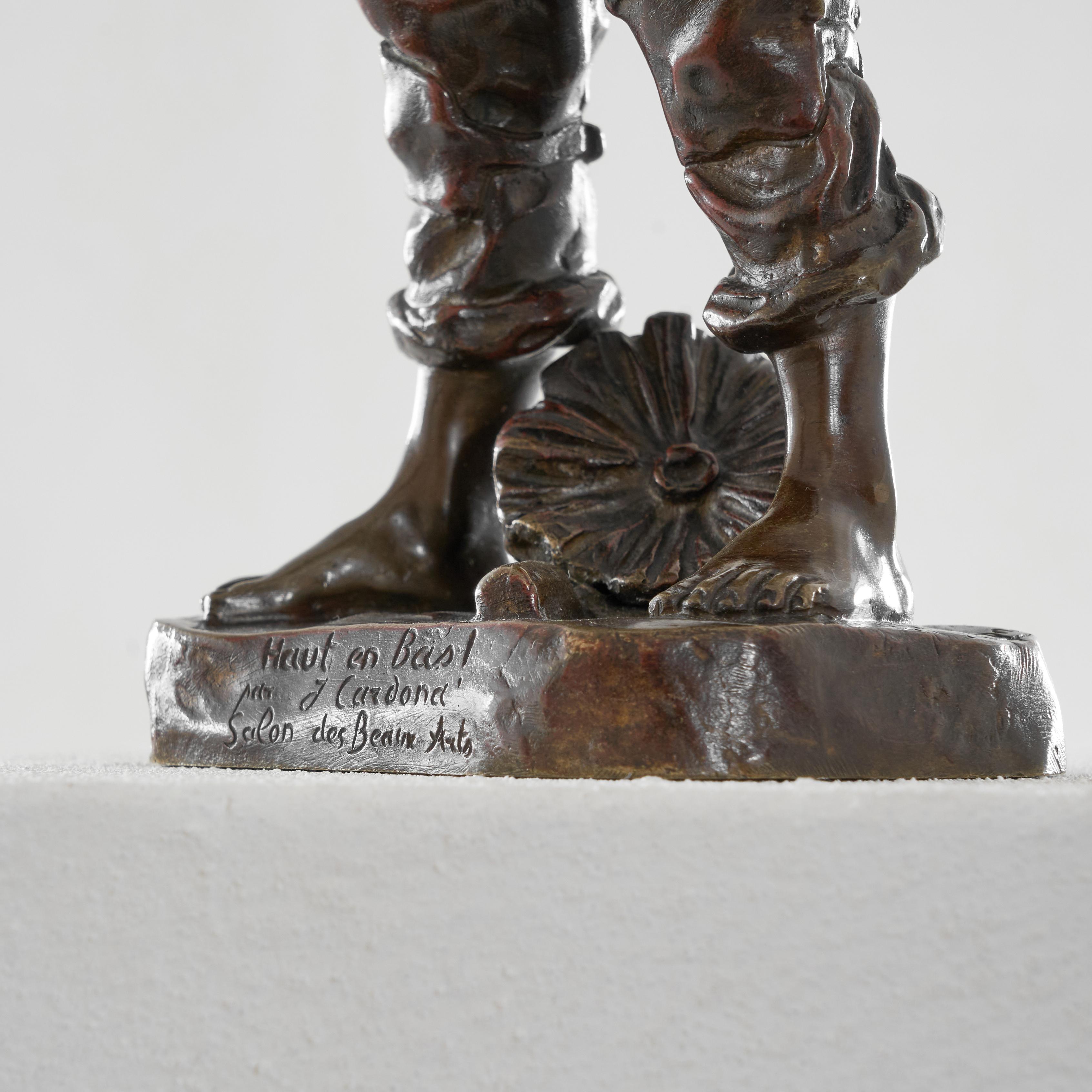 20th Century Josép Cardona i Furró Bronze Sculpture of a Boy For Sale