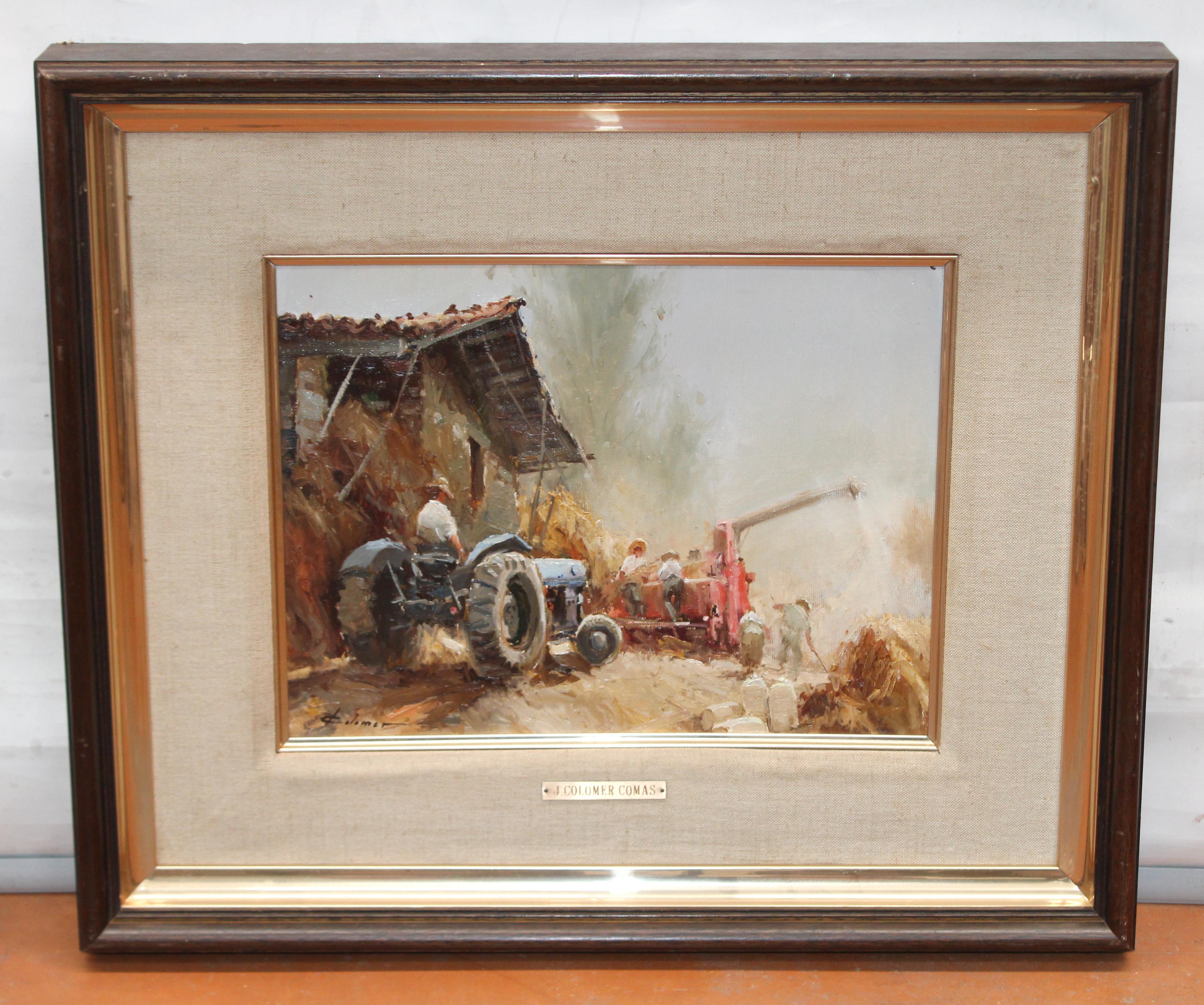 Óleo sobre tela - Escena rural – Painting von Josep Colomer Comas