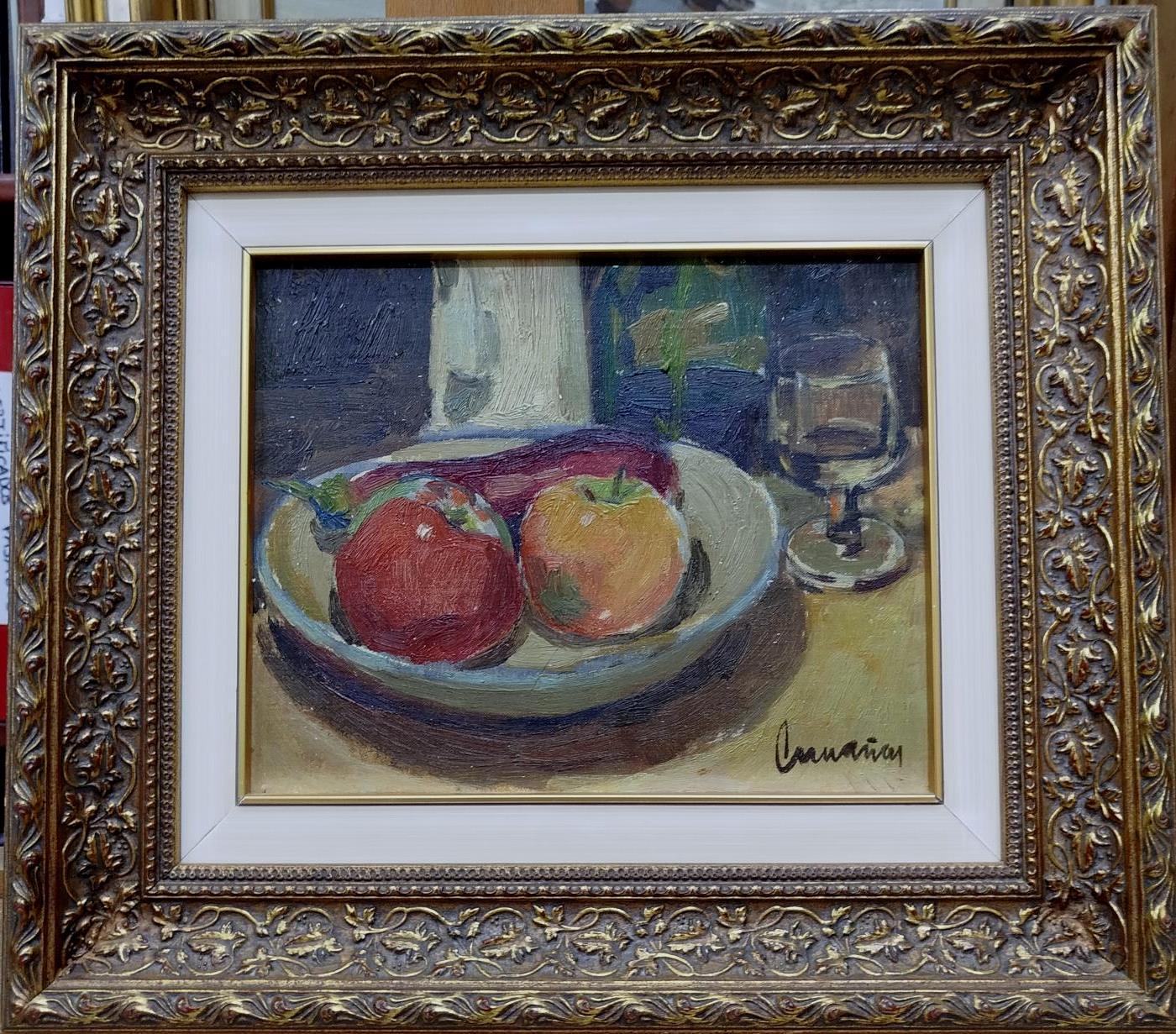 Cruañas. Obst. Originalgemälde (Braun), Still-Life Painting, von JOSEP CRUAÑAS