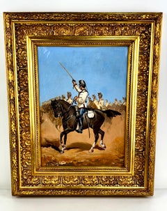 Ufficiale di cavalleria spagnolo a cavallo, 1889, di Josep Cusachs