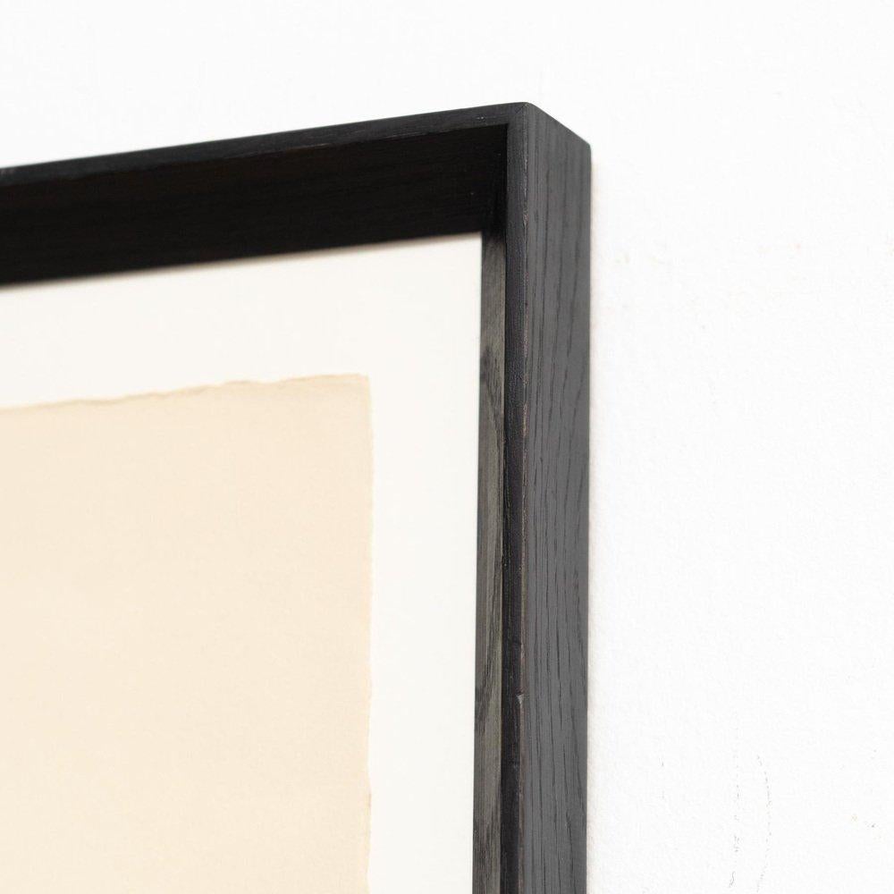 Framed Rare Hand-Signed Lithography by Togores Experience the artistry of Togores with this framed rare hand-signed lithography, an exceptional piece from the important artist known for his unique representation of figures. 

This striking artwork