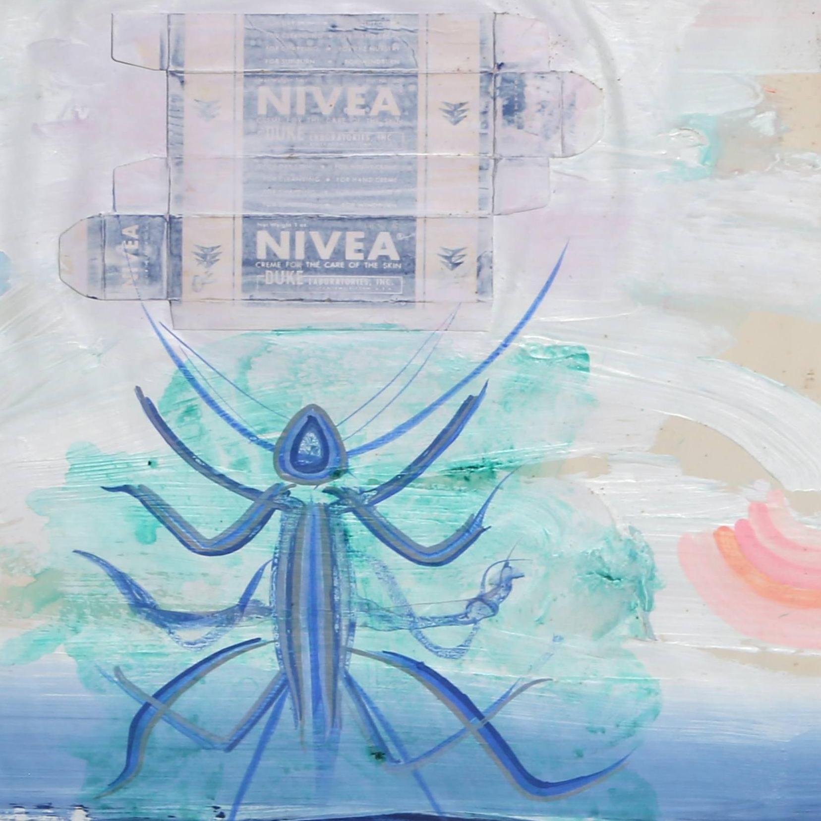 Nivea and Insects, 1966, Mixed Media Collage by Josep Grau Garriga - Conceptual Mixed Media Art by Josep Grau-Garriga