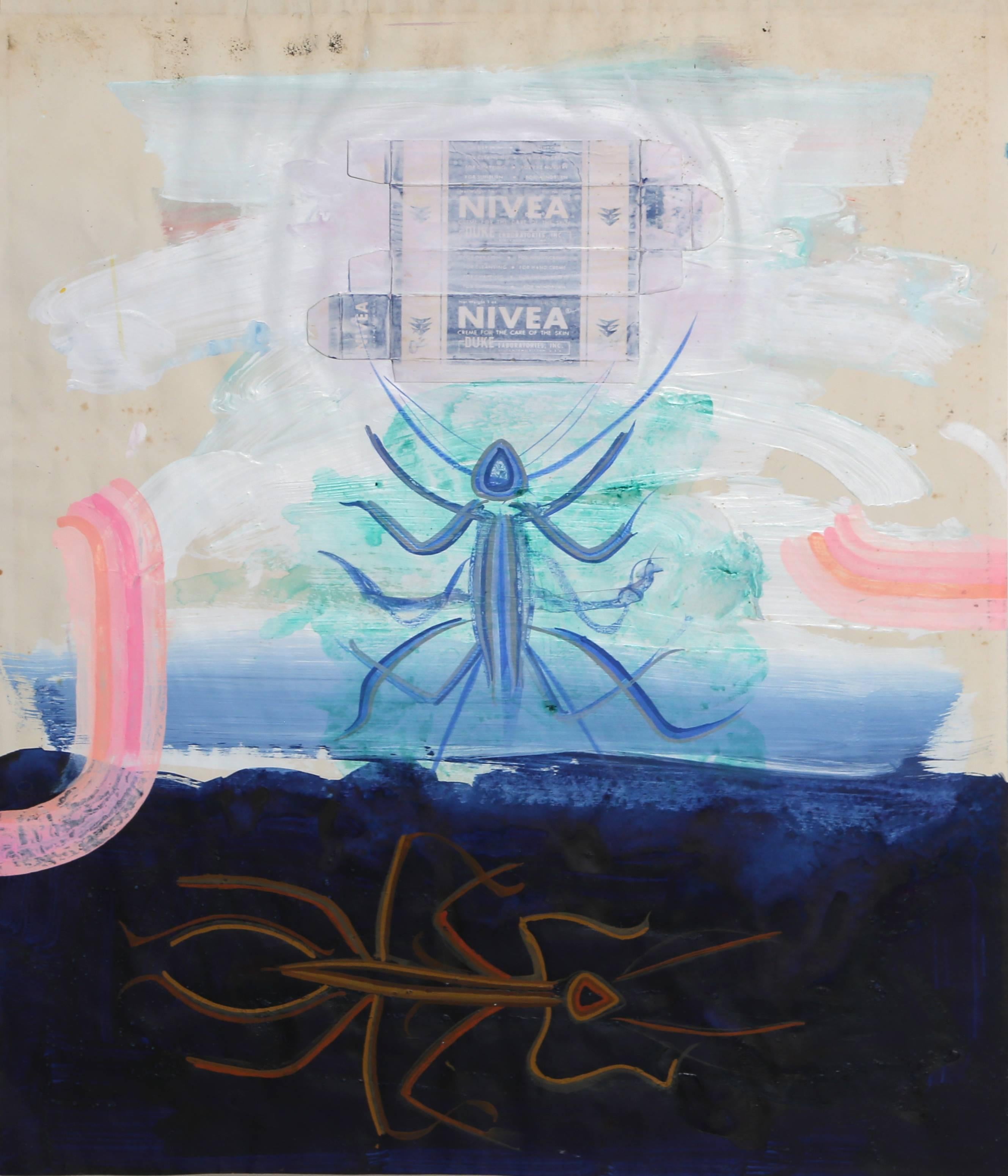 Nivea and Insects, 1966, Mixed Media Collage by Josep Grau Garriga - Mixed Media Art by Josep Grau-Garriga