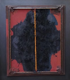 Grau Garriga 23.28.2 Textile Collage, Abstract Mixed Media Painting, 1990s