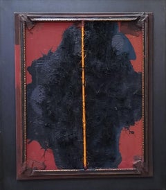 Grau Garriga 23.28.2 Textile Collage, Abstract Mixed Media Painting, 1990s