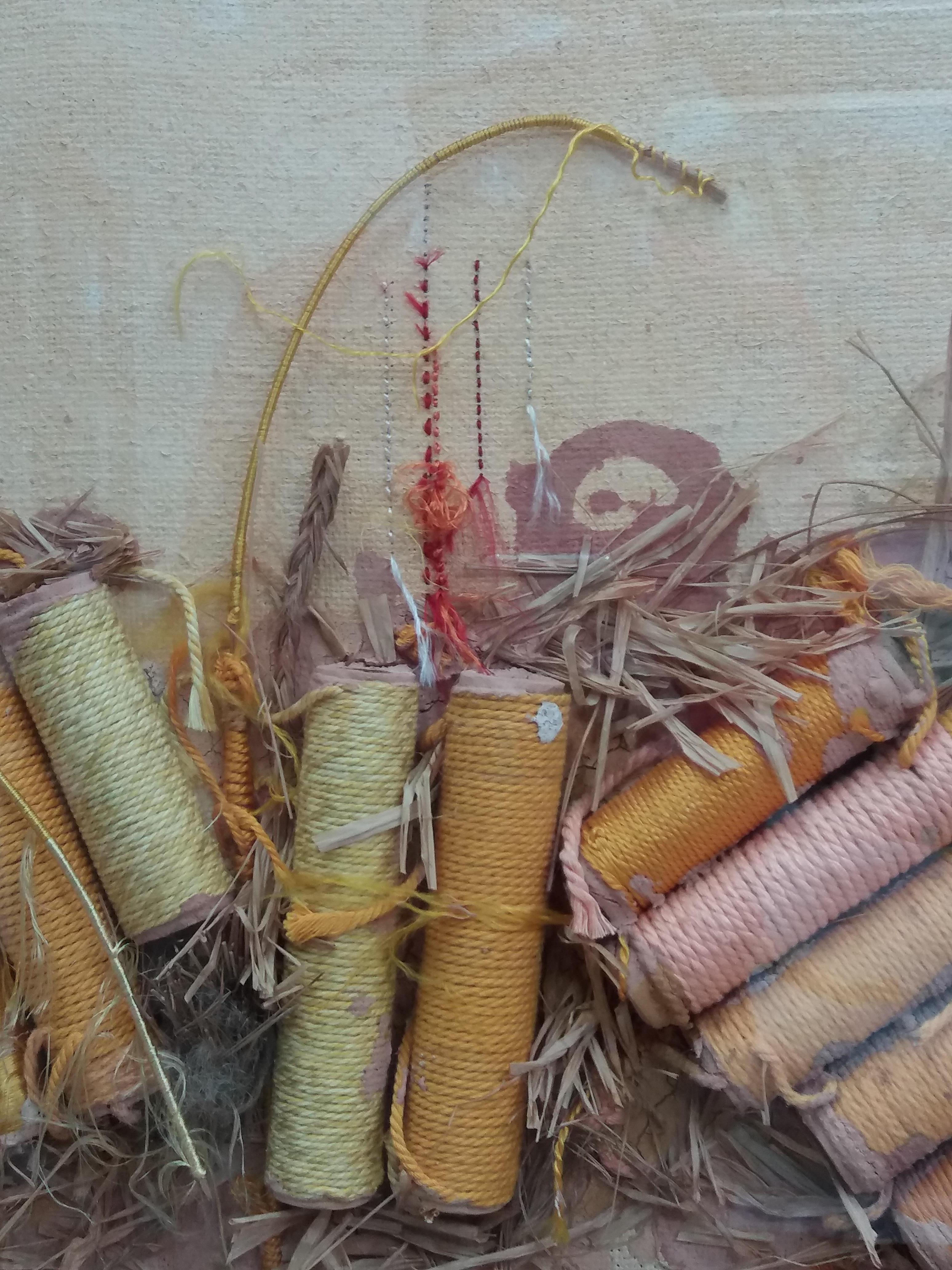 Original artist's work GRAU GARRIGA made on canvas.
Perfect condition

GRAU-GARRIGA, Josep (San Cugat del Valles, 1928 - Angers, 2011). 
Grau-Garriga was a Catalan artist, muralist and one of the innovators of contemporary tapestry, whose work is in