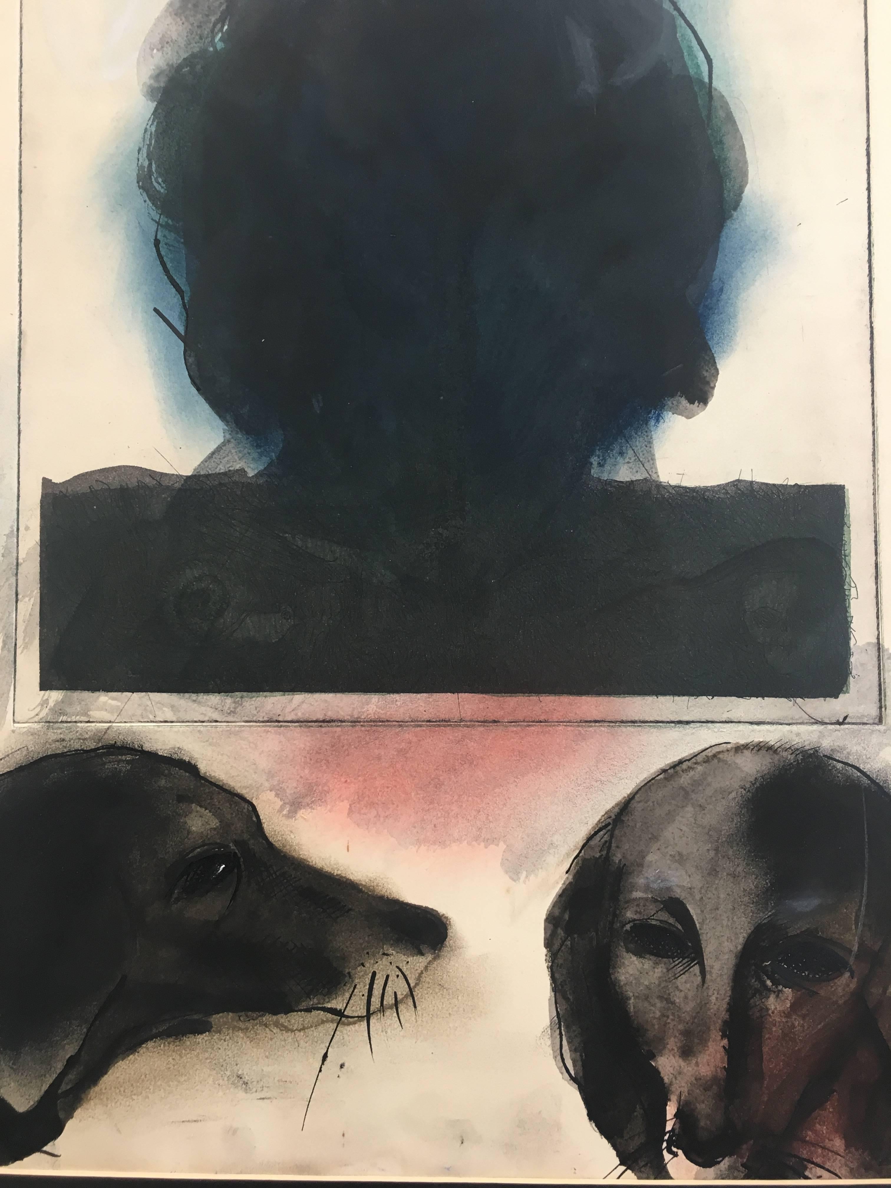 Work of the Spanish artist GRAU GARRIGA. 
Mixed technique and collage on paper

GRAU-GARRIGA, Josep (San Cugat del Valles, 1928 - Angers, 2011).
Grau-Garriga was a Catalan artist, muralist and one of the innovators of contemporary tapestry, whose