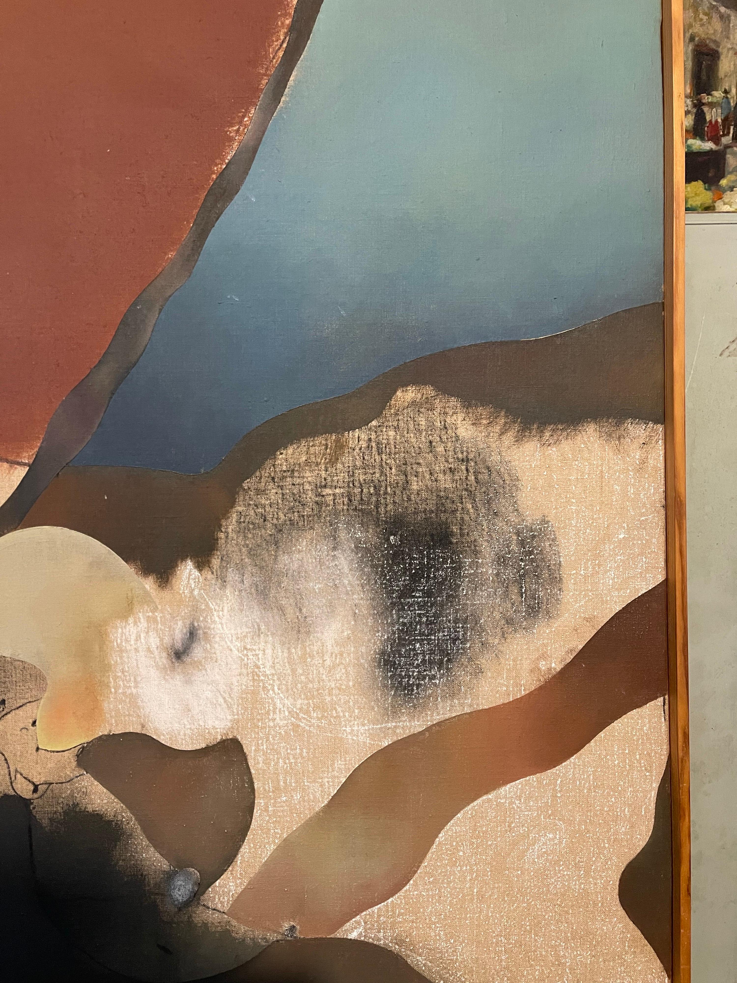 Pittura ad olio astratta catalana Josep Guinovart dalla Galleria Joan Prats in vendita 5