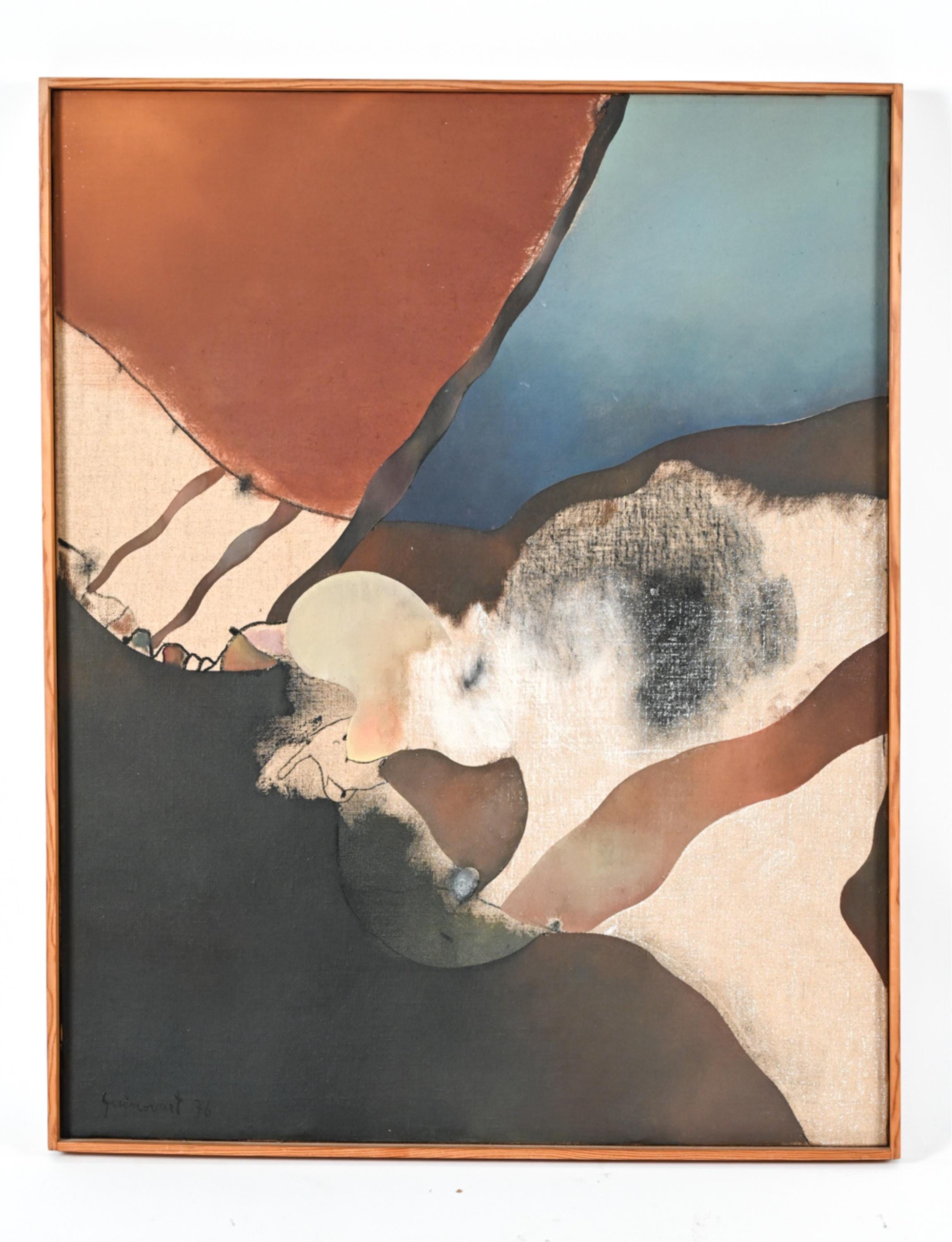 Pittura ad olio astratta catalana Josep Guinovart dalla Galleria Joan Prats in vendita 6