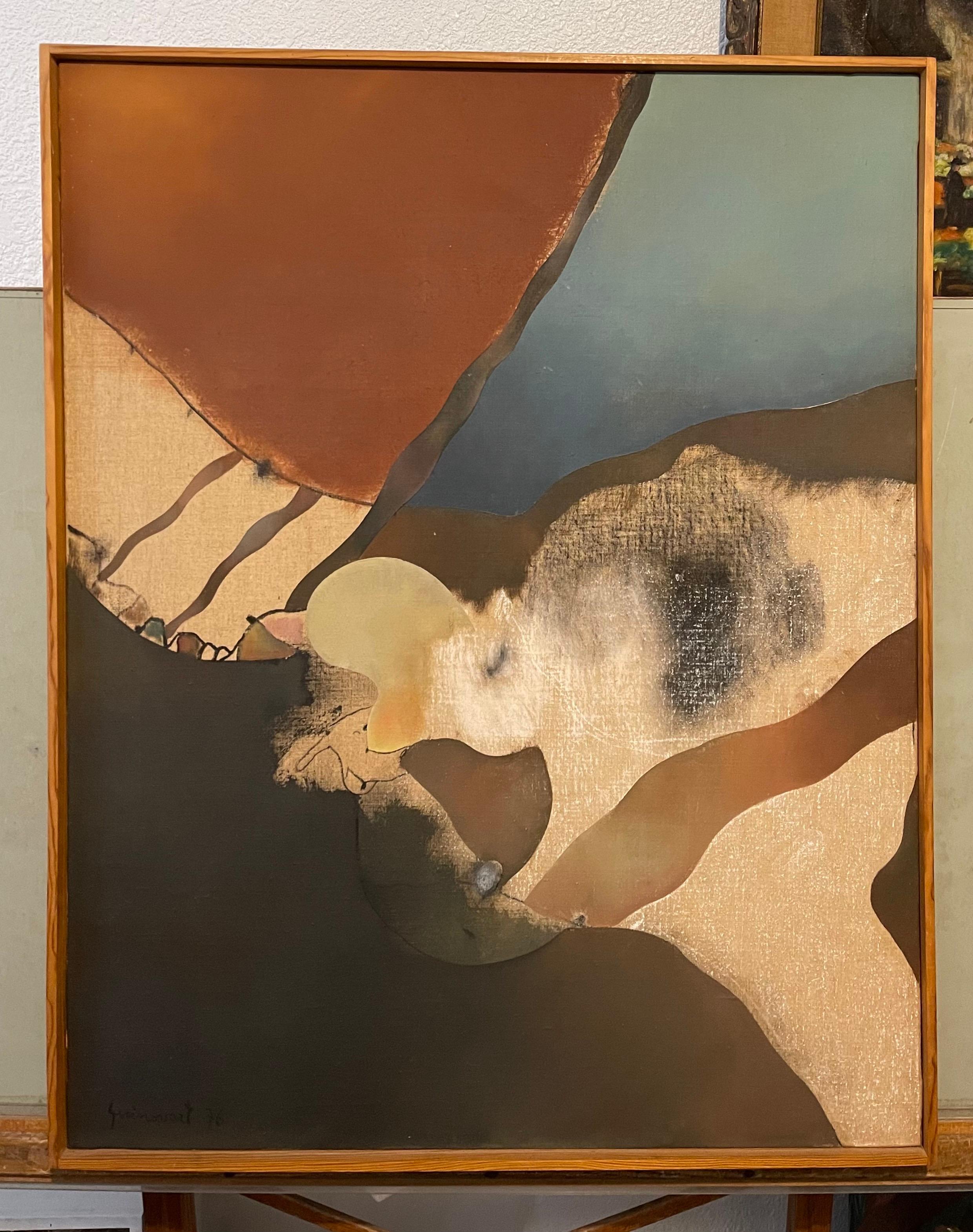 Pittura ad olio astratta catalana Josep Guinovart dalla Galleria Joan Prats in vendita 7