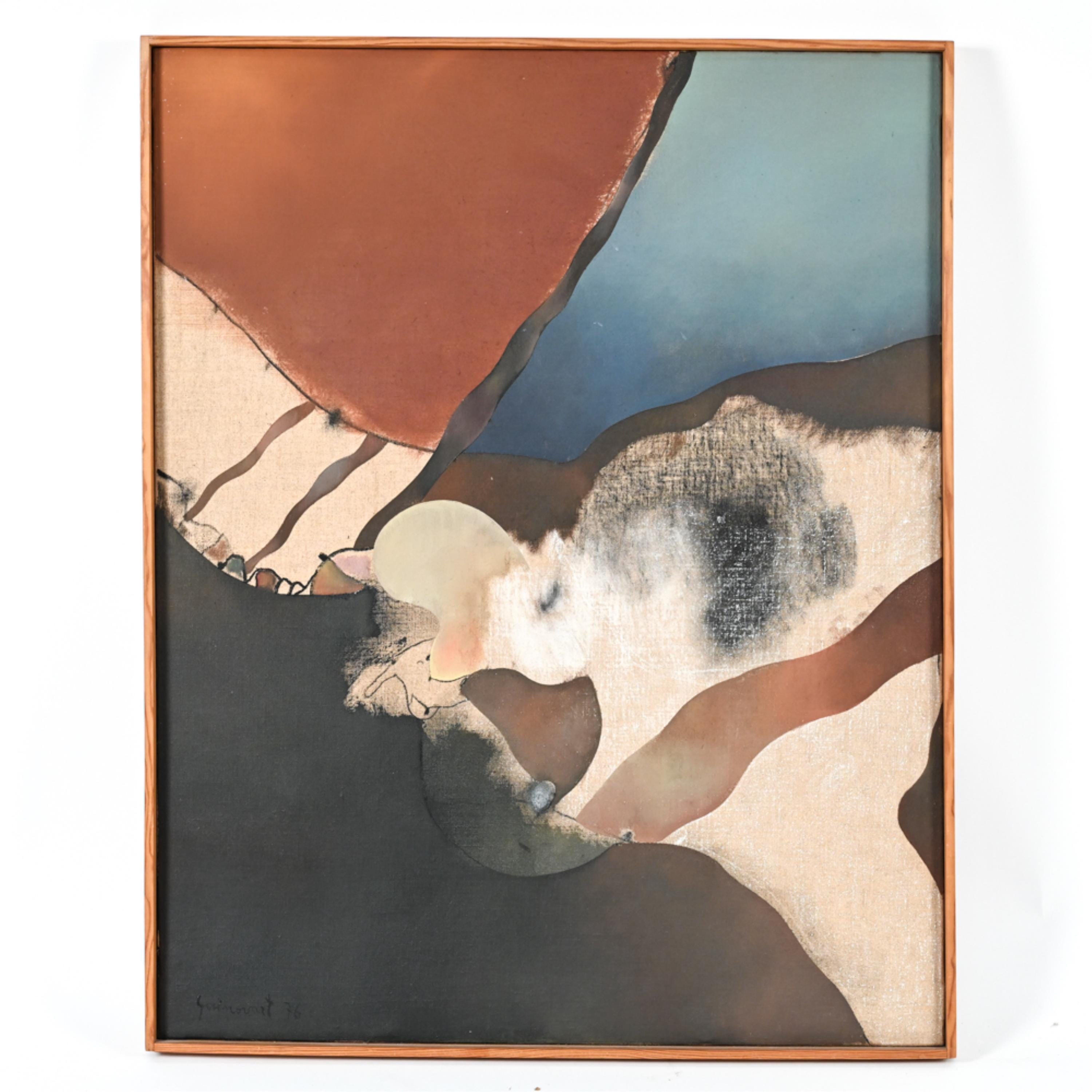 Pittura ad olio astratta catalana Josep Guinovart dalla Galleria Joan Prats in vendita 11