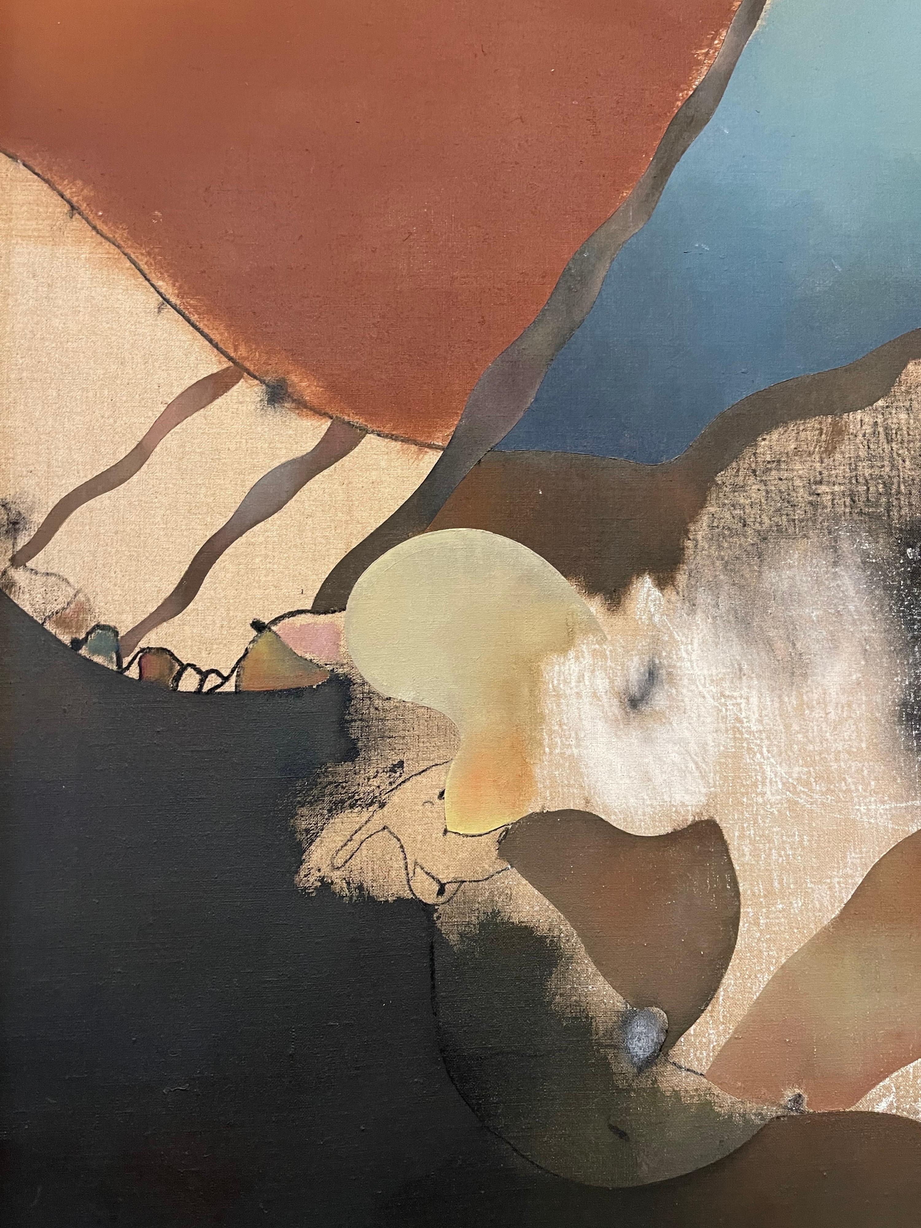 Pittura ad olio astratta catalana Josep Guinovart dalla Galleria Joan Prats in vendita 1