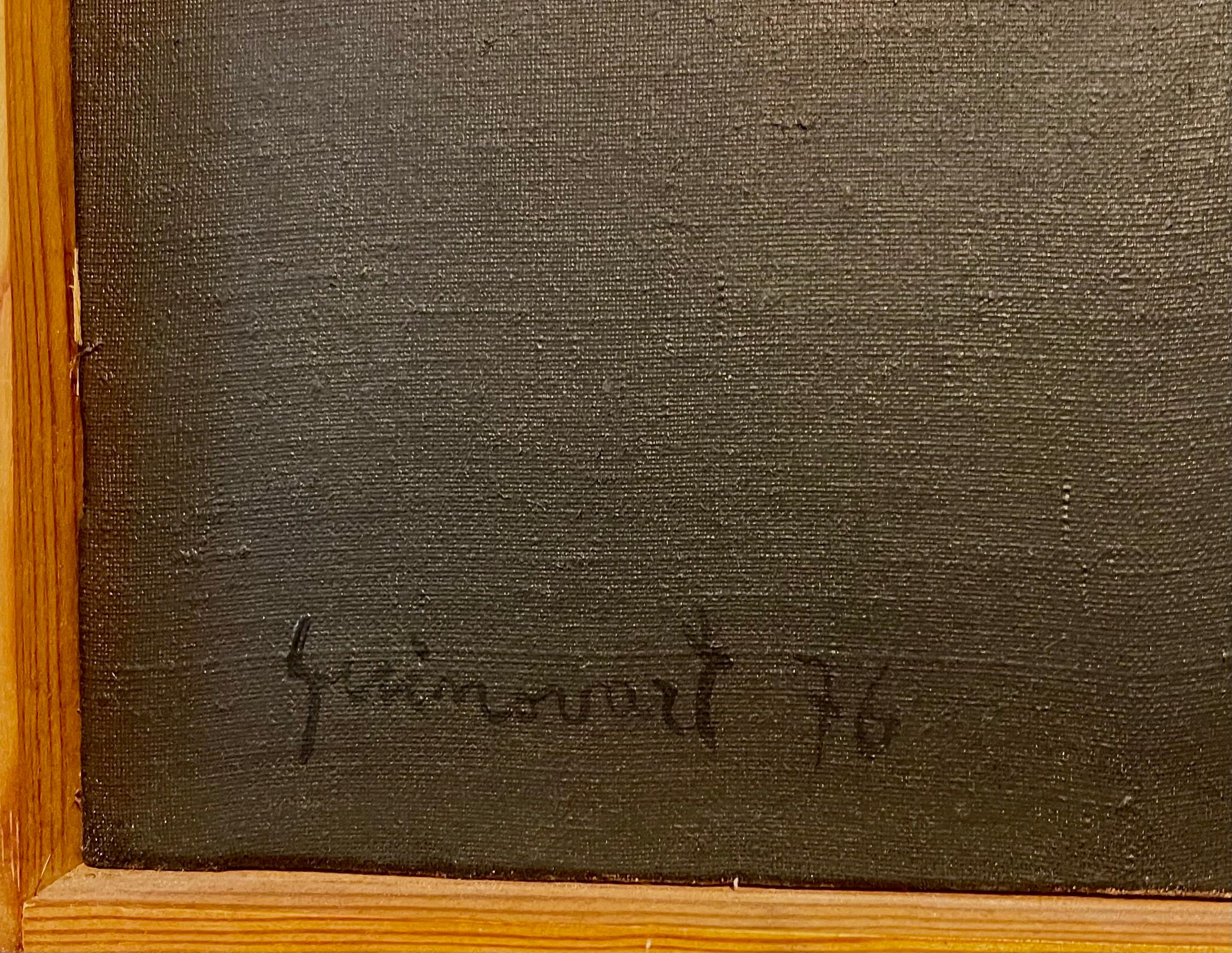 Pittura ad olio astratta catalana Josep Guinovart dalla Galleria Joan Prats in vendita 2