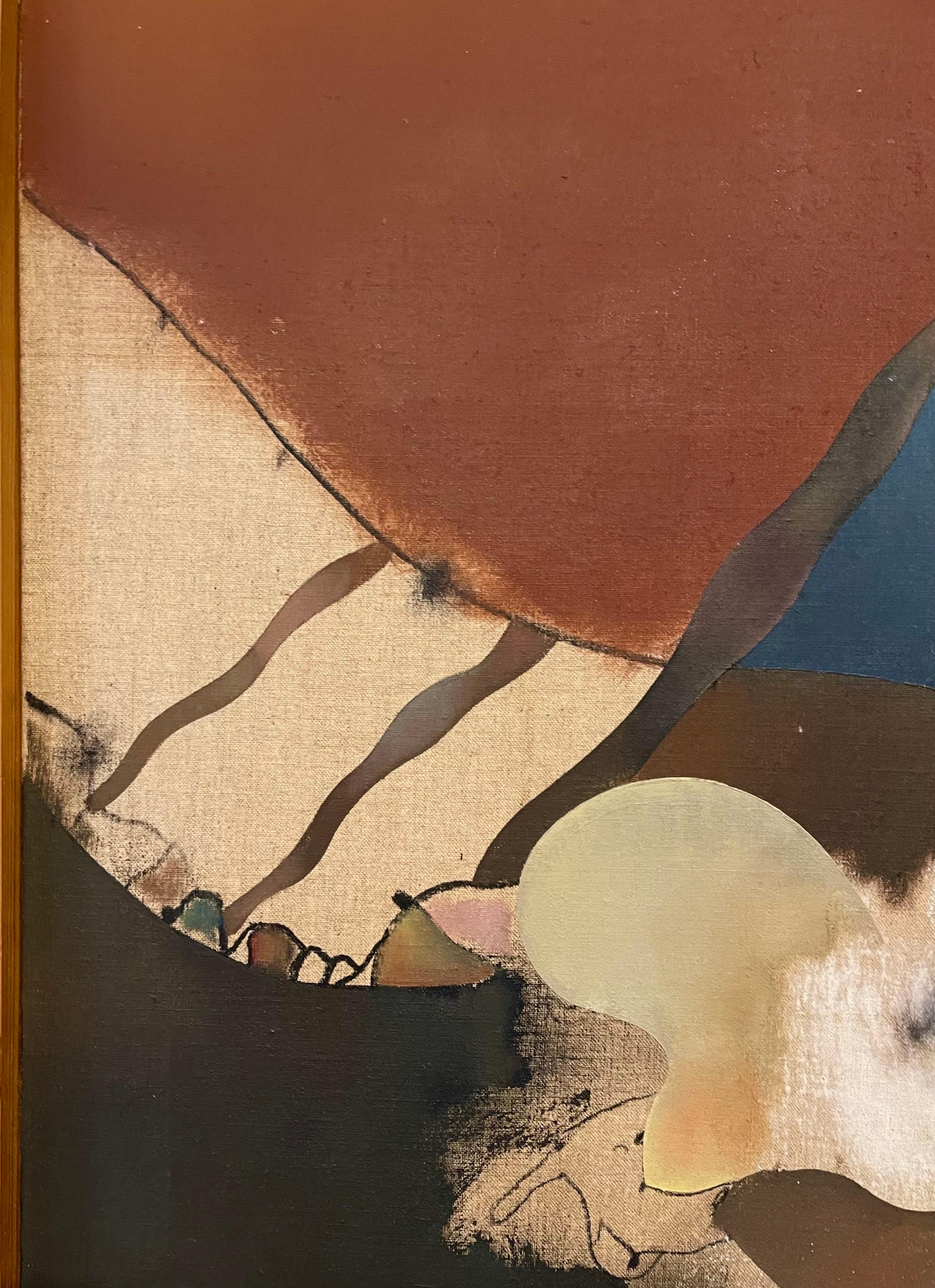 Pittura ad olio astratta catalana Josep Guinovart dalla Galleria Joan Prats in vendita 3