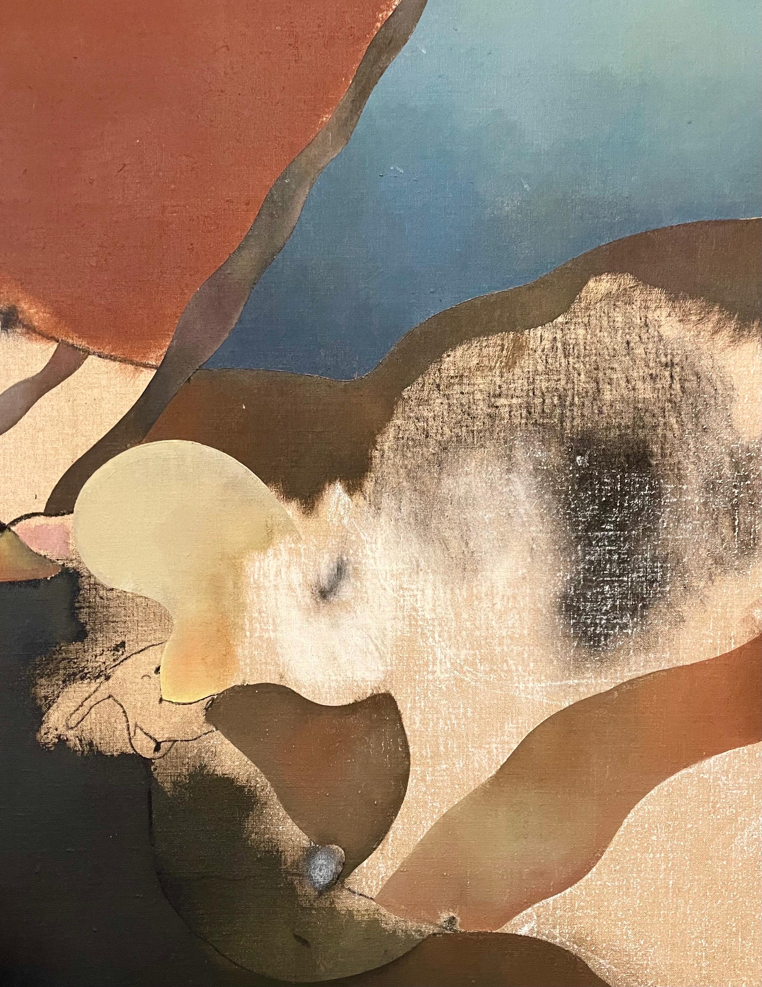 Pittura ad olio astratta catalana Josep Guinovart dalla Galleria Joan Prats in vendita 4