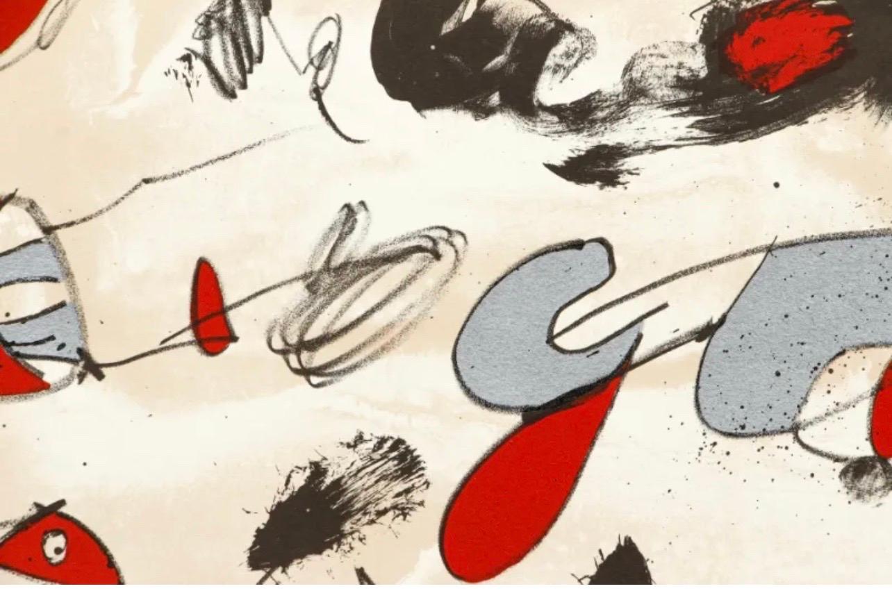 Arte astratta latino-americana Litografia catalana spagnola Josep Guinovart New York - Print Astratto di Josep Guinovart Bertrán