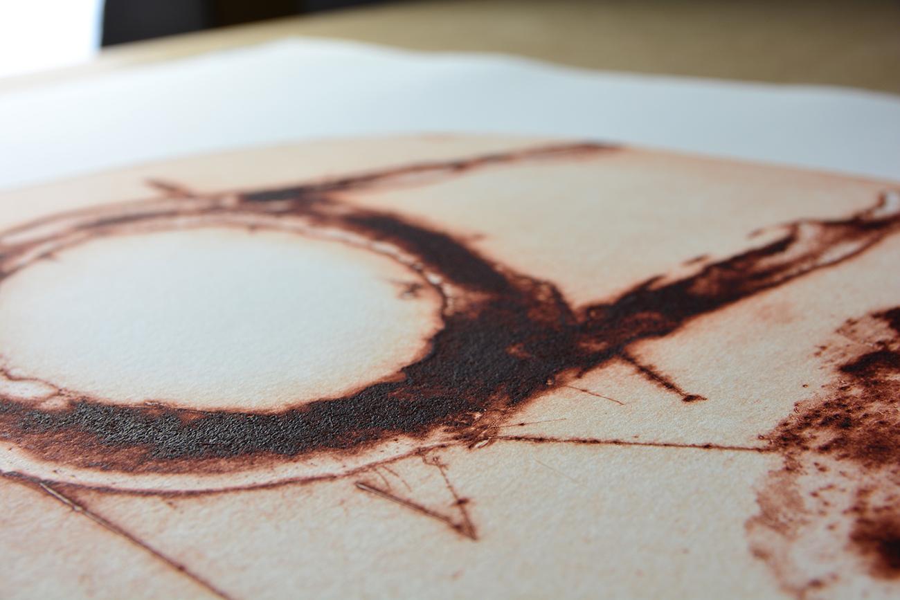 Josep Guinovart IMATGES I TERRA II Astrazione contemporanea spagnola colorata a mano - Abstract Print Grigio di Josep Guinovart Bertrán